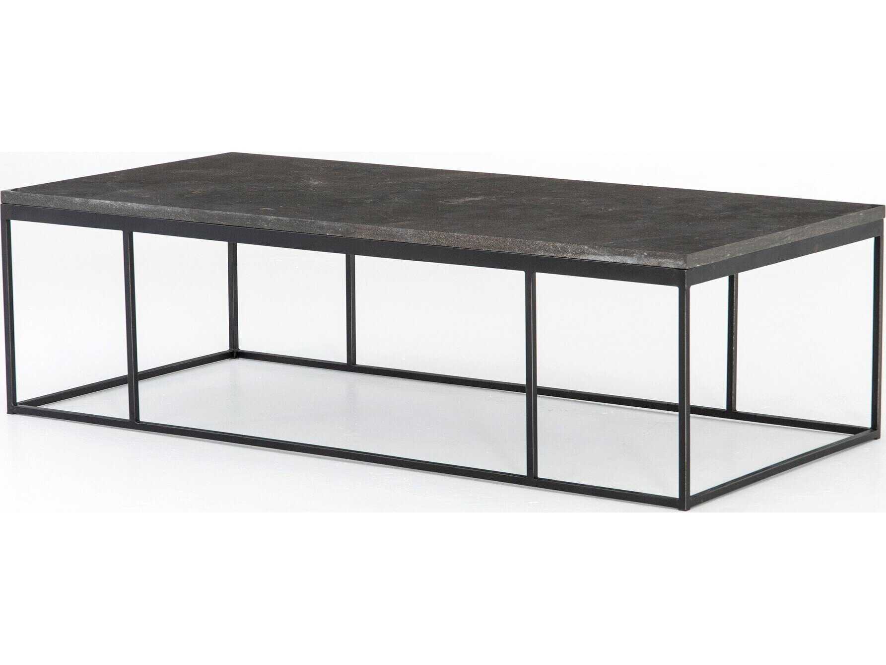 Four Hands Hughes Harlow Rectangular Stone Coffee Table