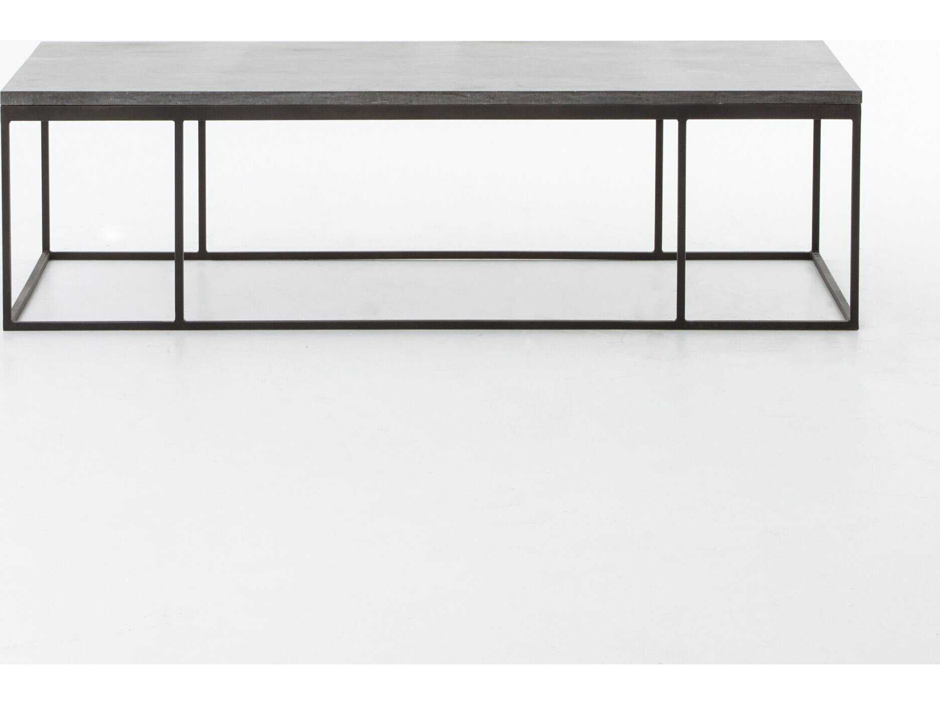 Four Hands Hughes Harlow Rectangular Stone Coffee Table