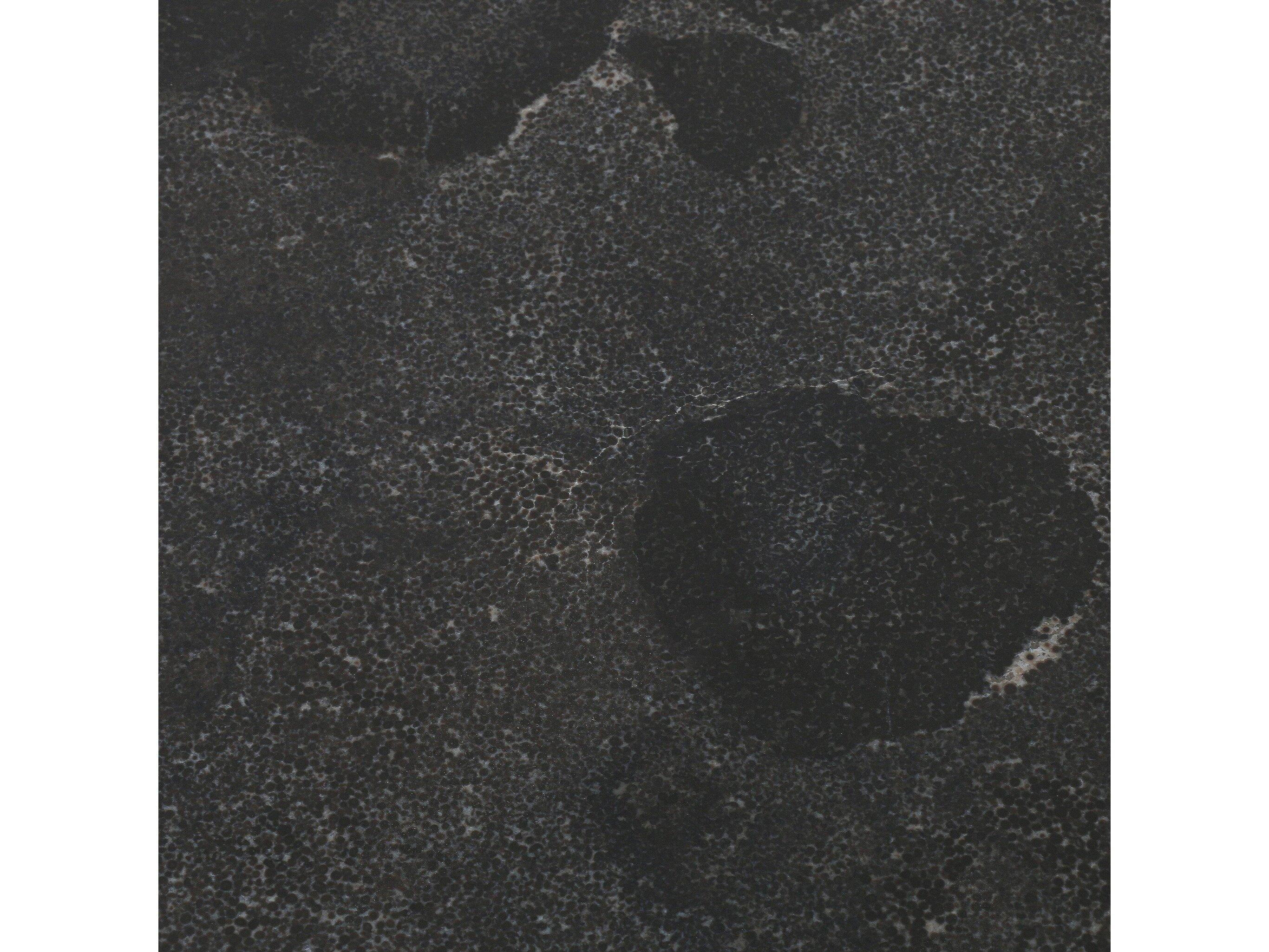 Four Hands Hughes Corin Round Powder Black Bluestone End Table