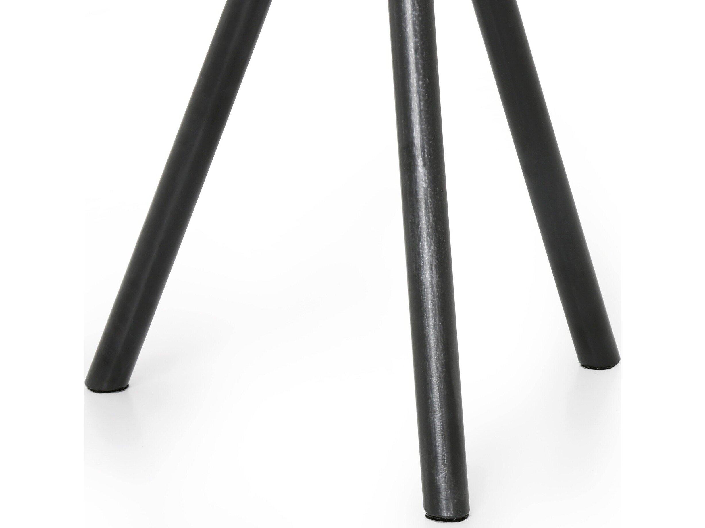 Four Hands Hughes Corin Round Powder Black Bluestone End Table