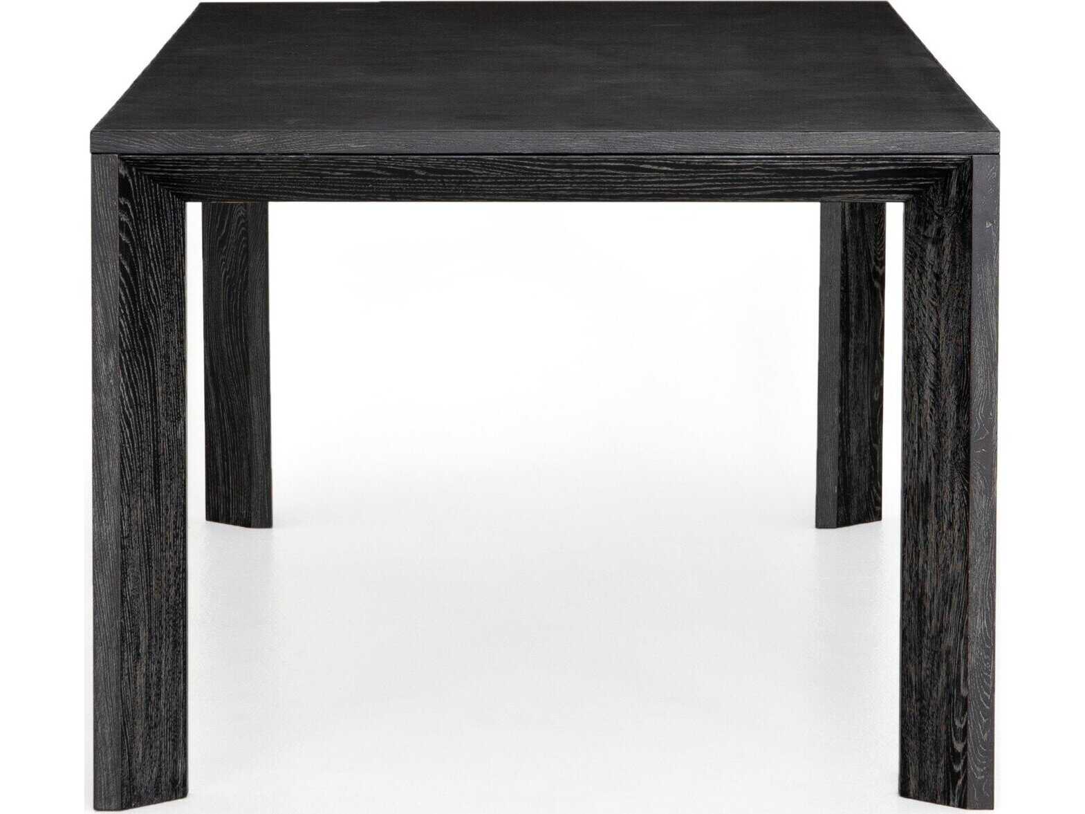 Four Hands Hughes Conner Rectangular Washed Black Bluestone Dining Table