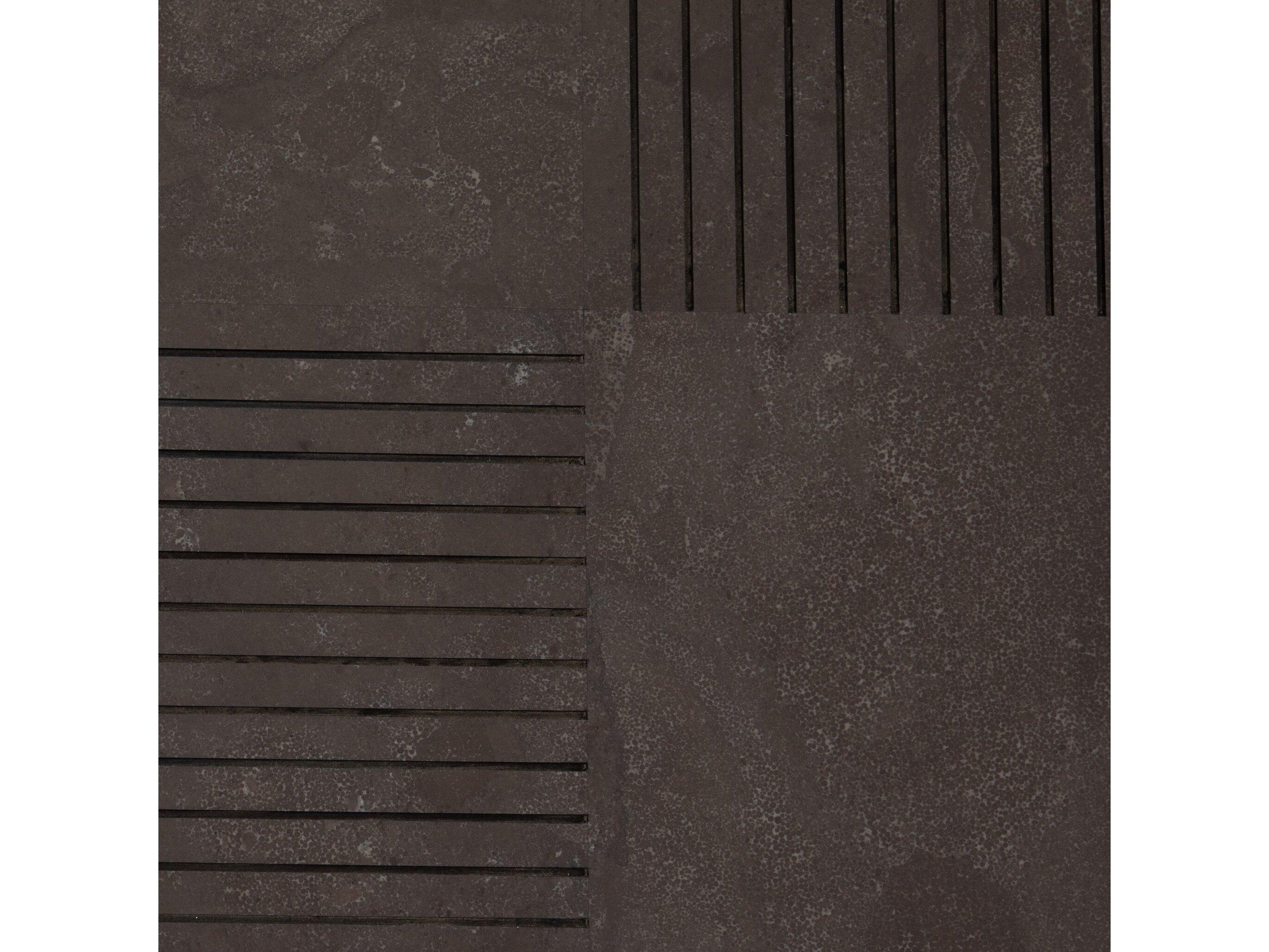 Four Hands Hughes Masera Rectangular Jet Black Oak Bluestone Coffee Table