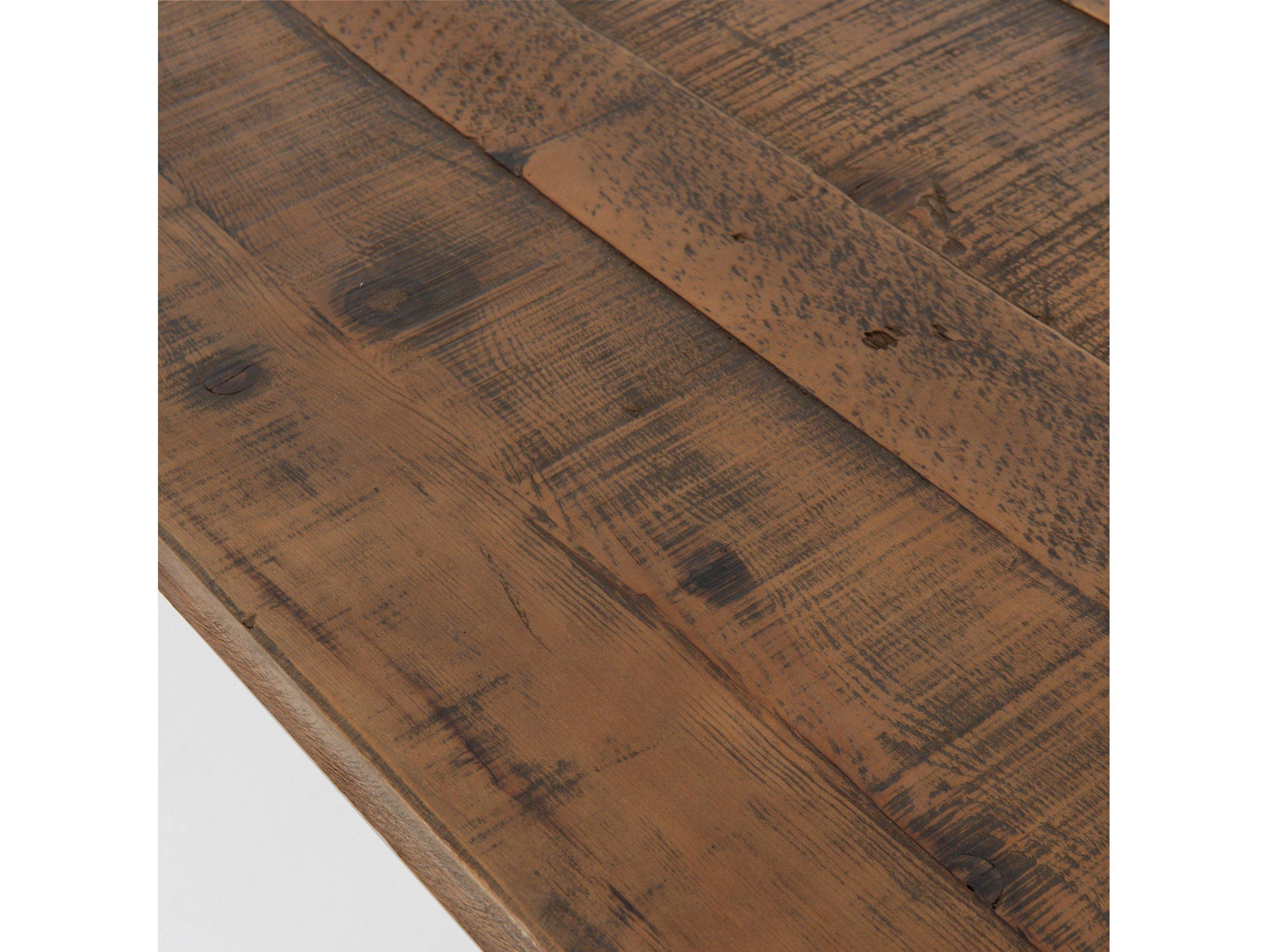 Four Hands Hughes Durham Rectangular Wood Waxed Bleached Fir Oak Dining Table