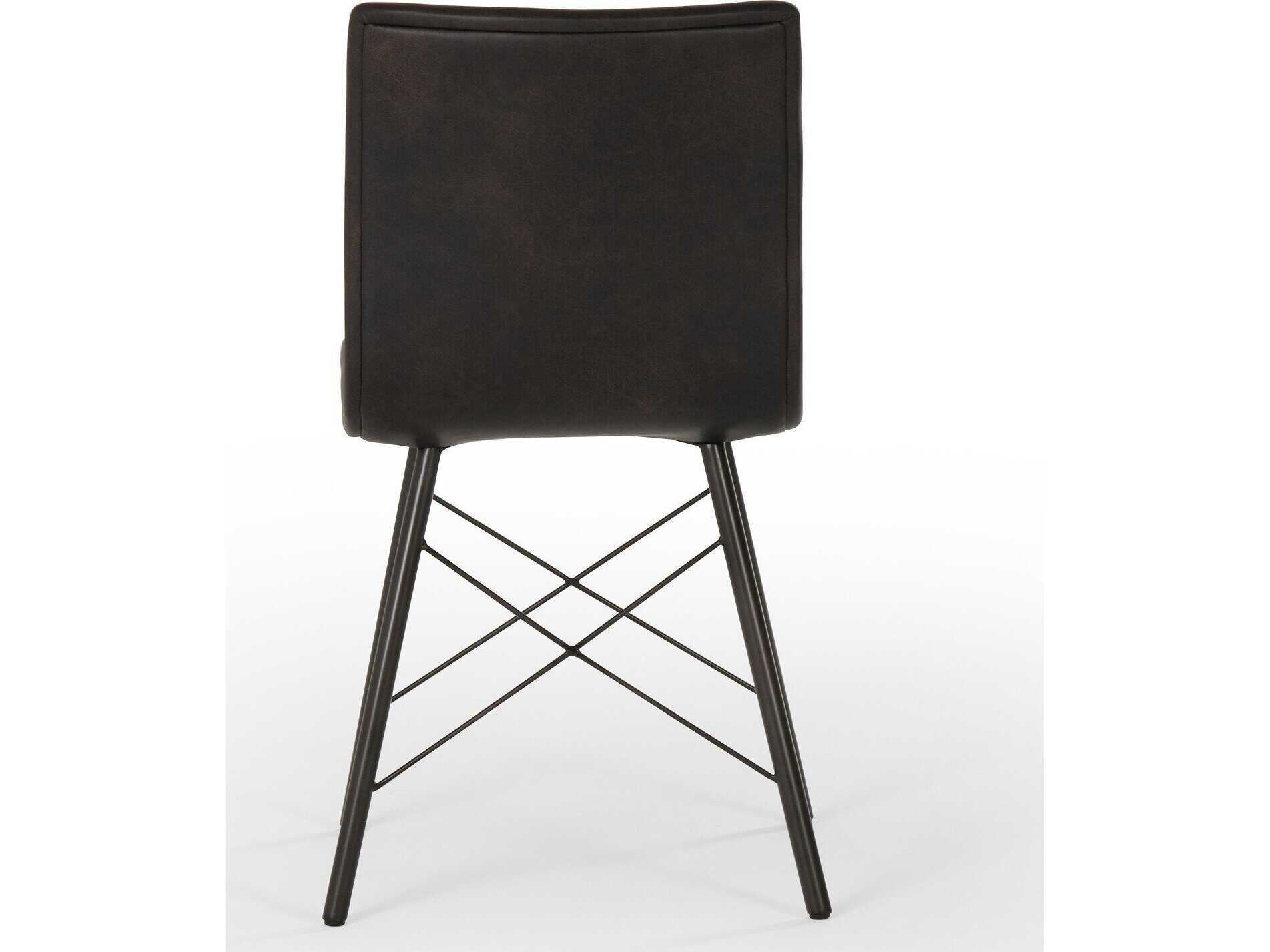 Four Hands Irondale Diaw Dining Chair-Distressed Black