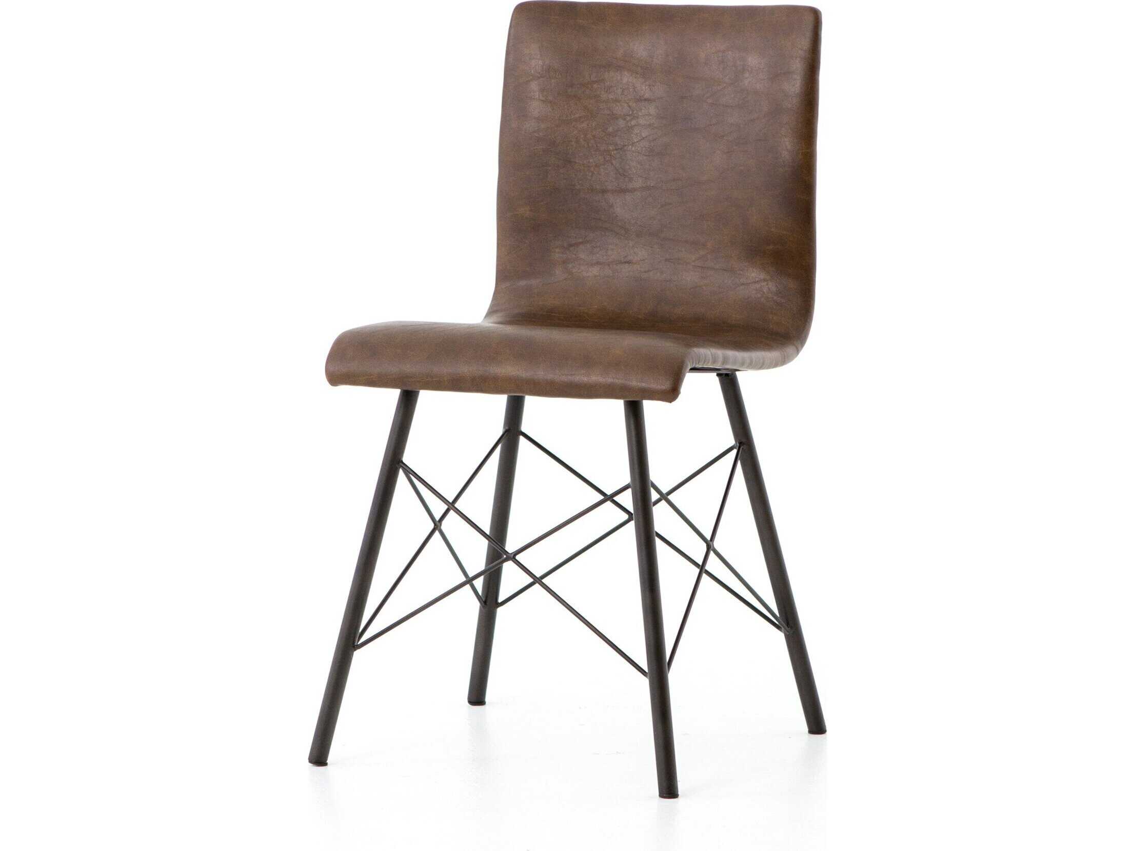 Four Hands Irondale Diaw Brown Side Dining Chair