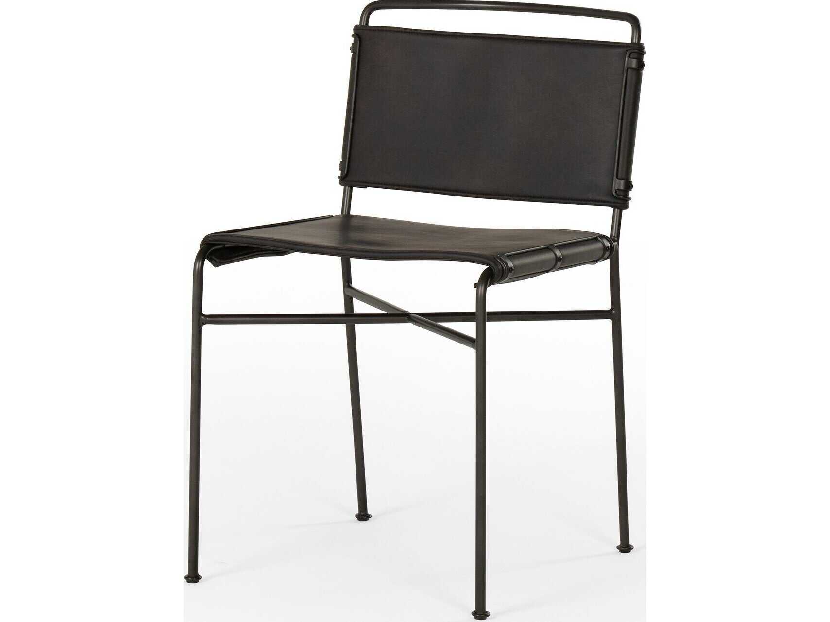 Four Hands Irondale Wharton Black Side Dining Chair