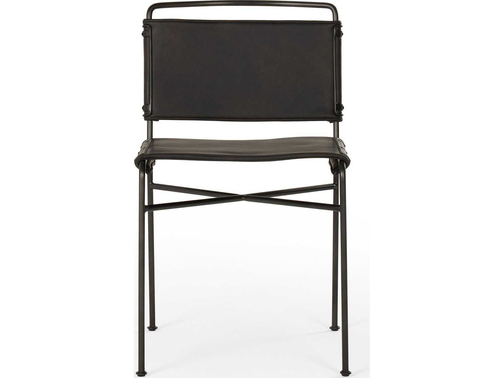Four Hands Irondale Wharton Black Side Dining Chair