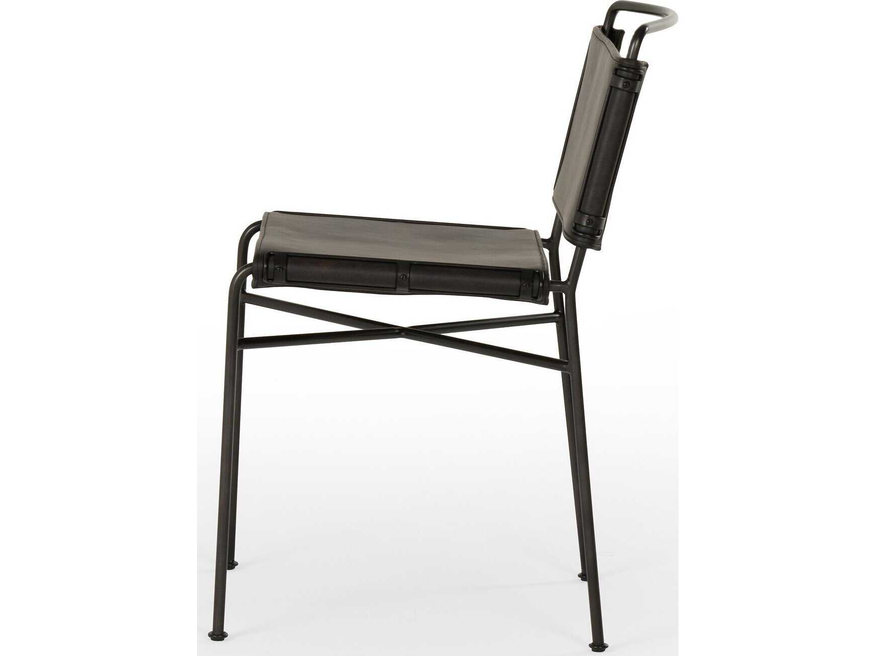 Four Hands Irondale Wharton Black Side Dining Chair