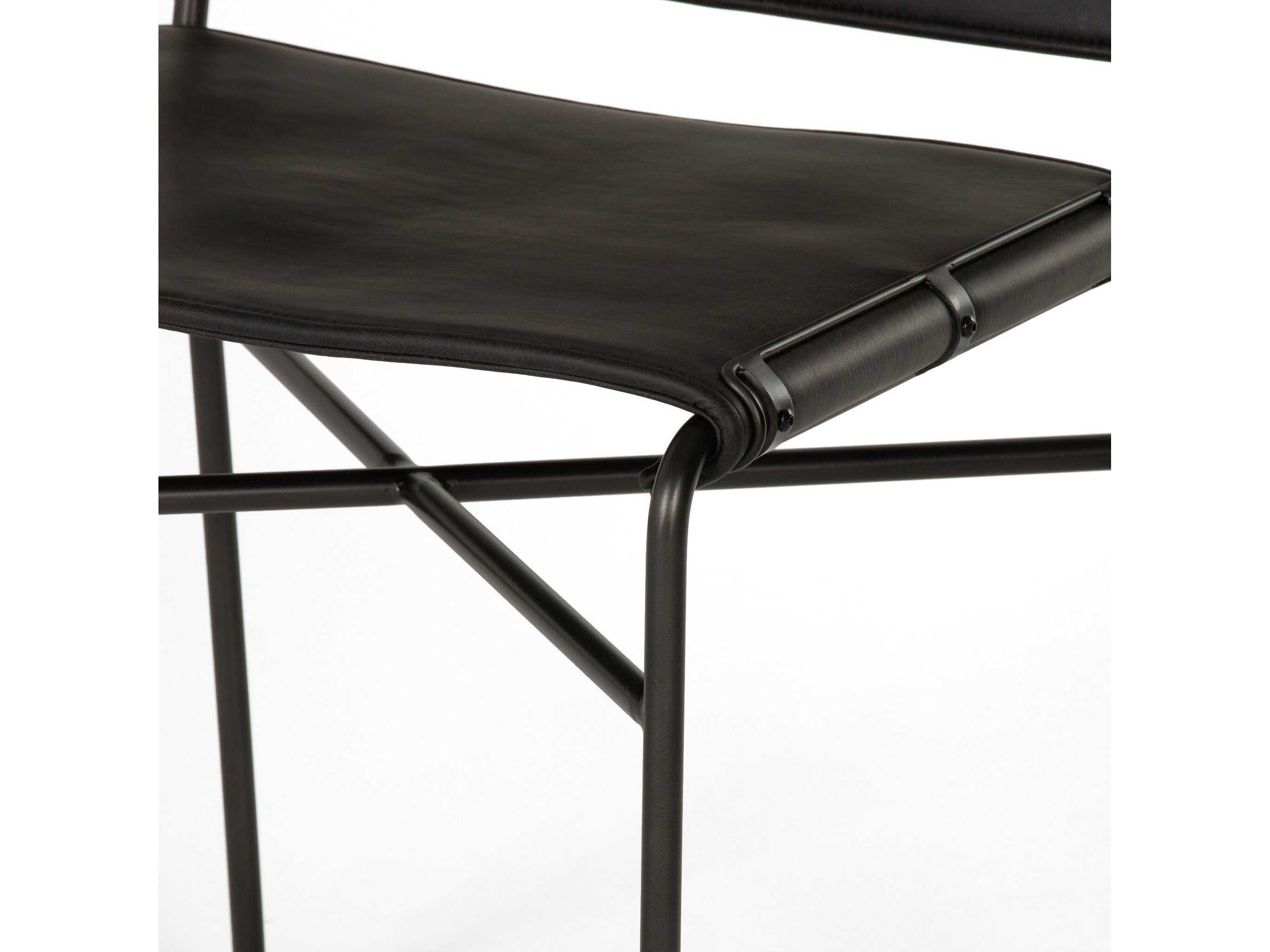 Four Hands Irondale Wharton Black Side Dining Chair