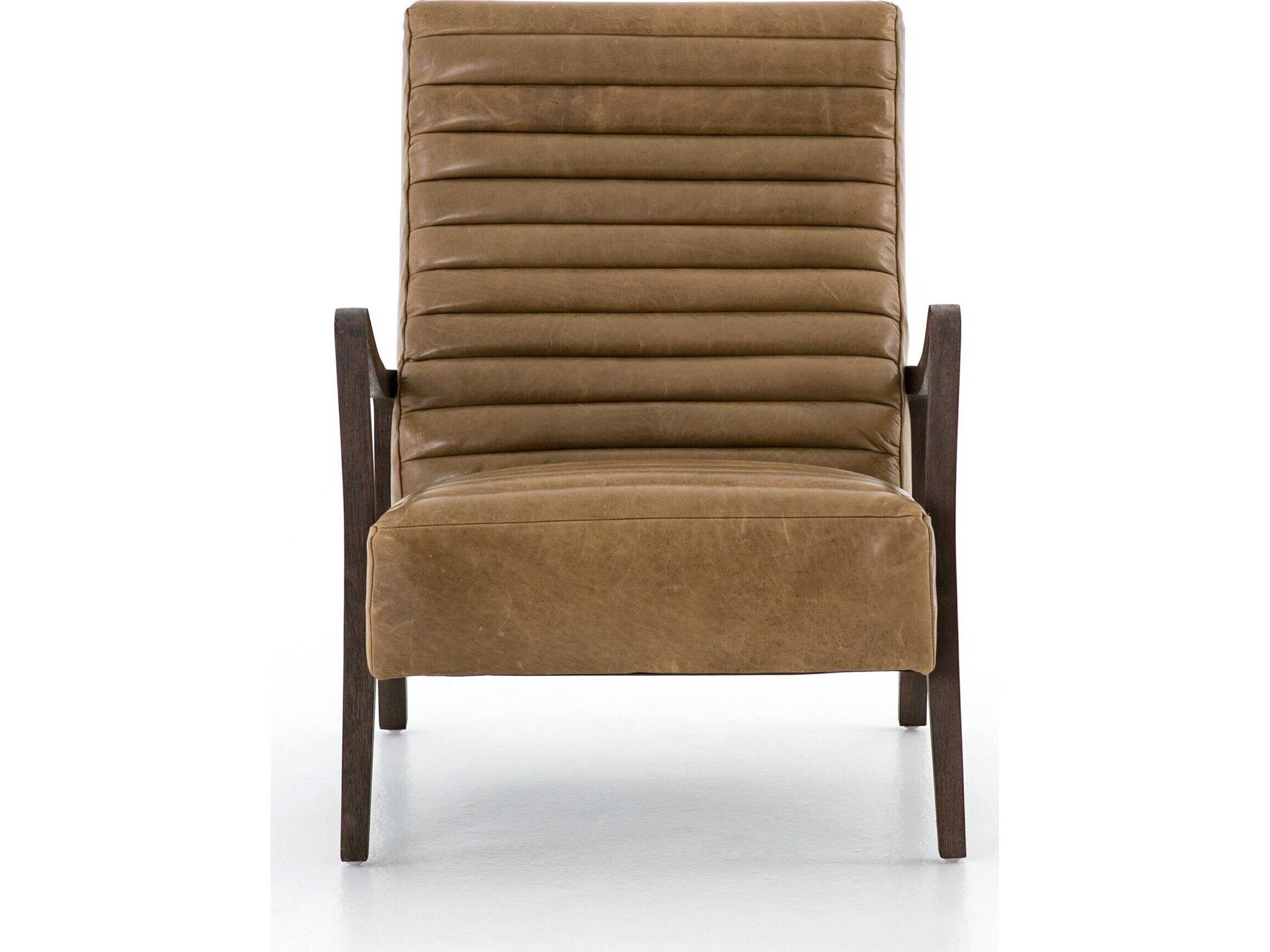 Four Hands Kensington Chance Brown Leather Accent Chair