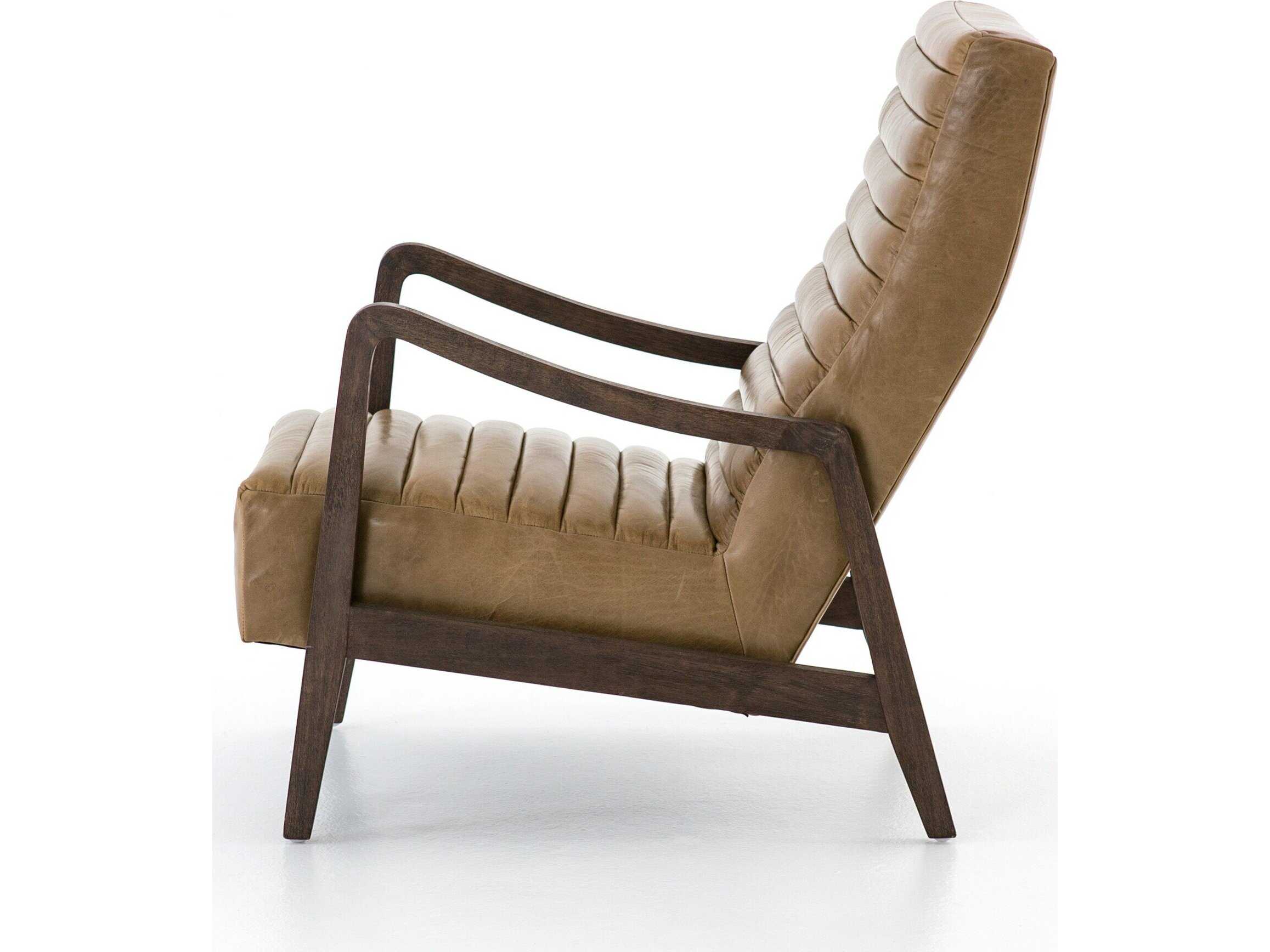 Four Hands Kensington Chance Brown Leather Accent Chair