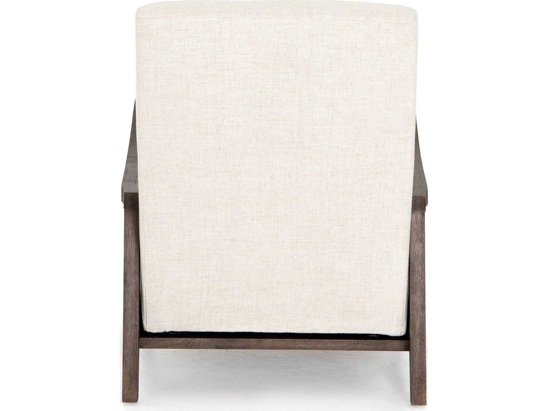 Four Hands Kensington Chance Linen Natural Rubbed Sienna Brown Cream Upholstered Recliner