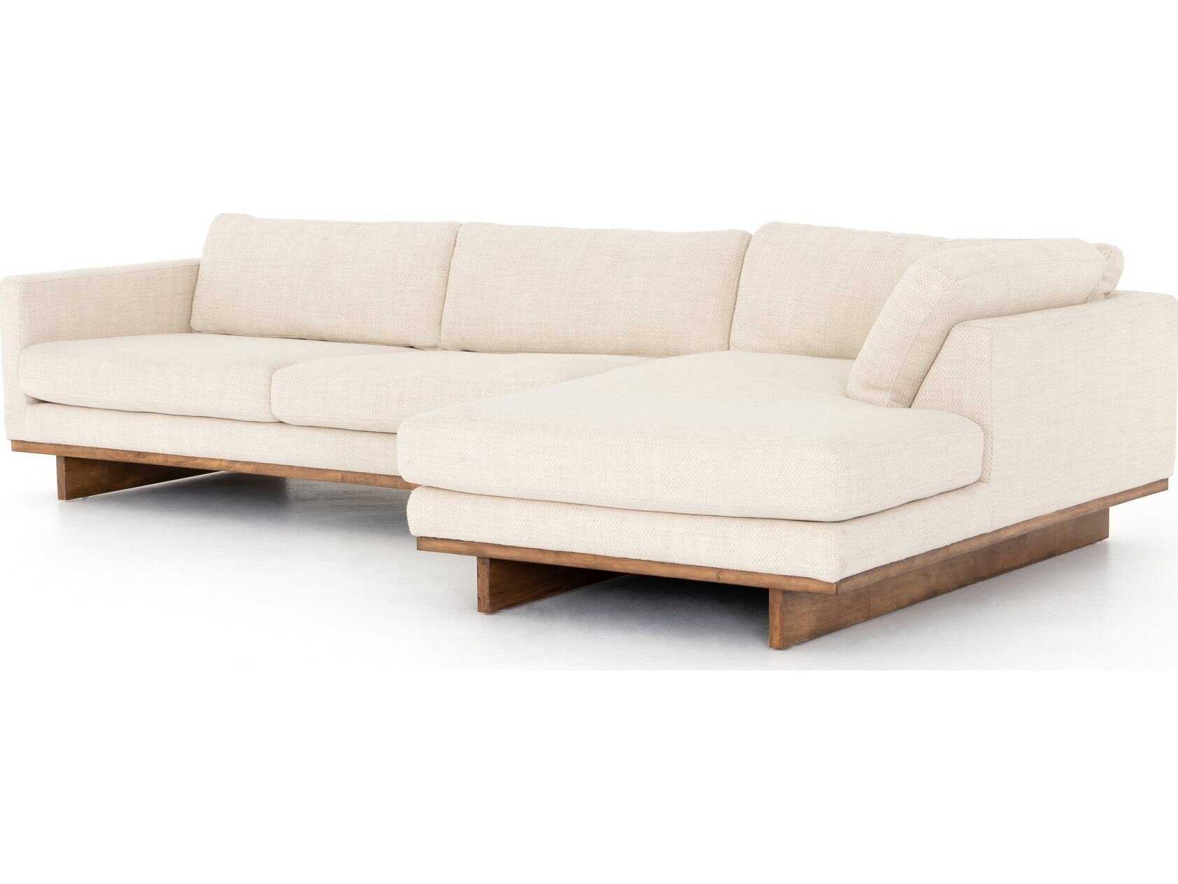 Four Hands Kensington Everly 2 - Piece Cream Upholstered Sectional Sofa with RAF Chaise