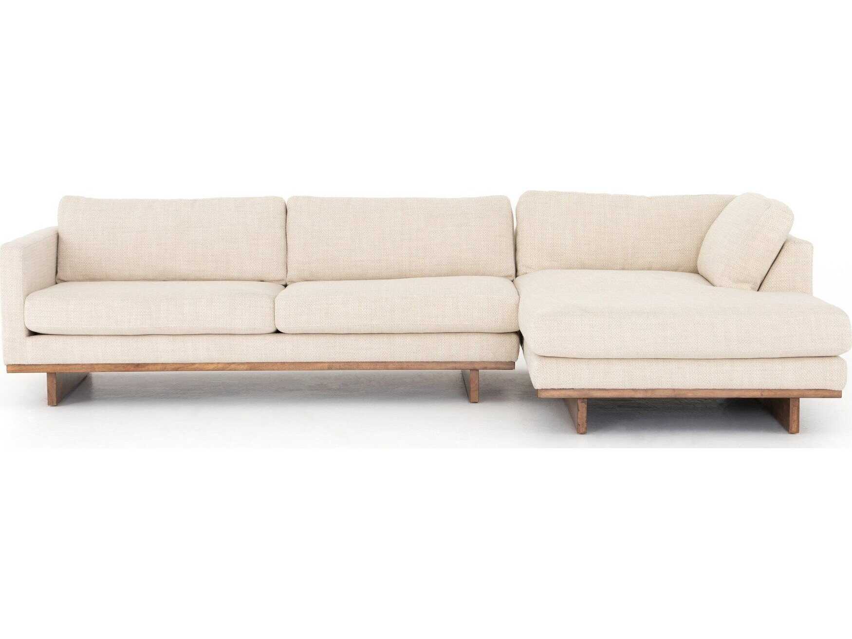 Four Hands Kensington Everly 2 - Piece Cream Upholstered Sectional Sofa with RAF Chaise
