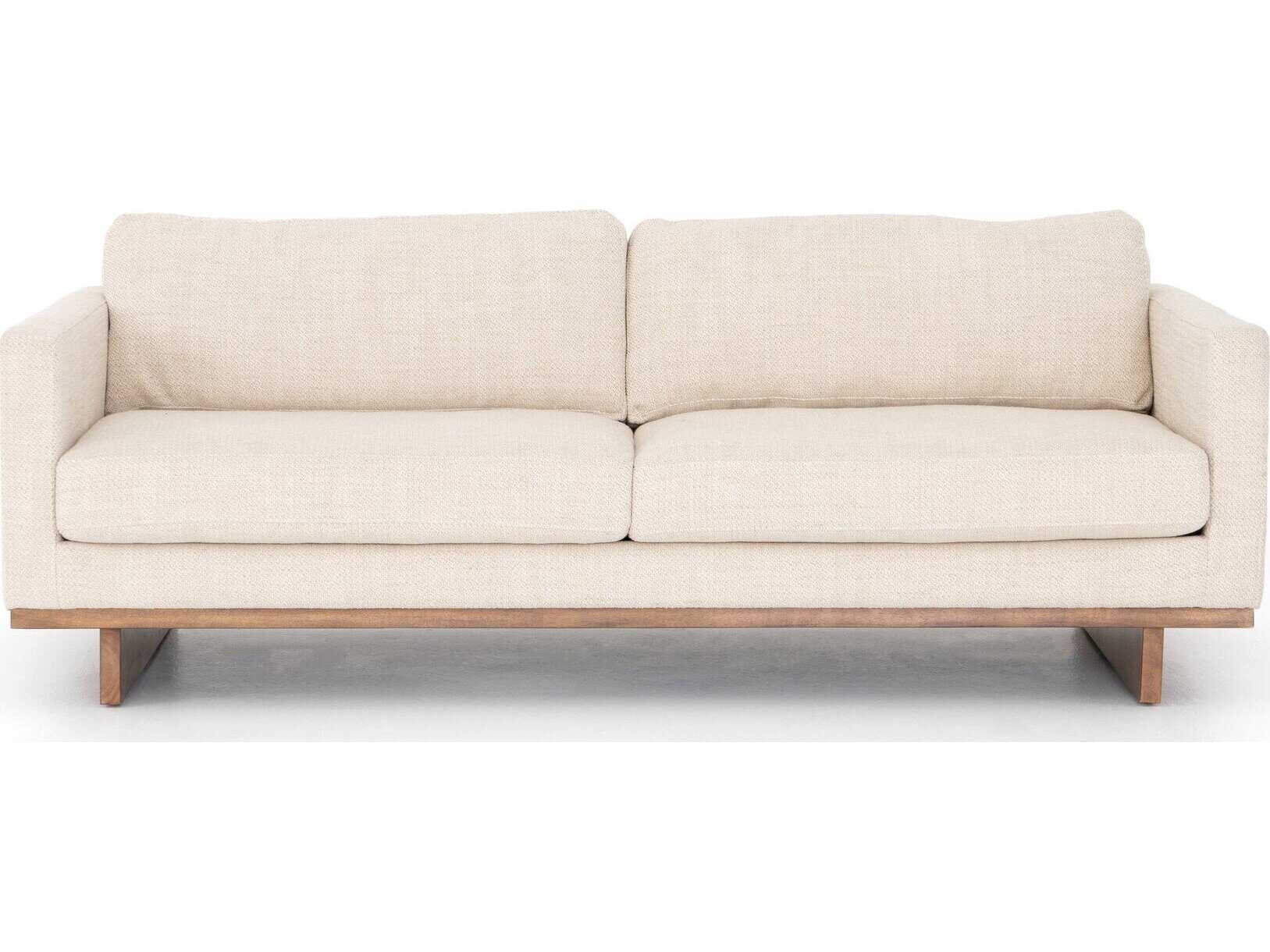 Four Hands Kensington Everly Irving Taupe Antique Cocoa Cream Upholstered Sofa