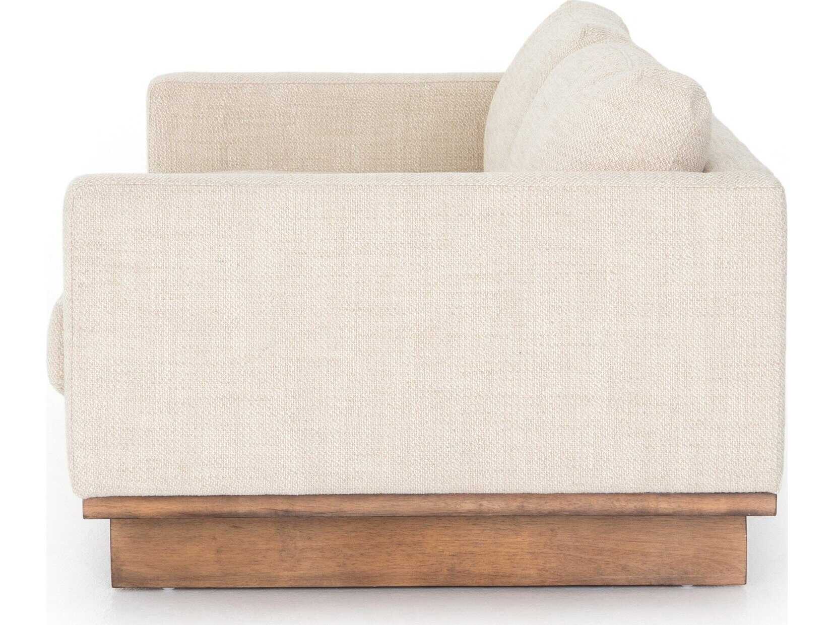 Four Hands Kensington Everly Irving Taupe Antique Cocoa Cream Upholstered Sofa