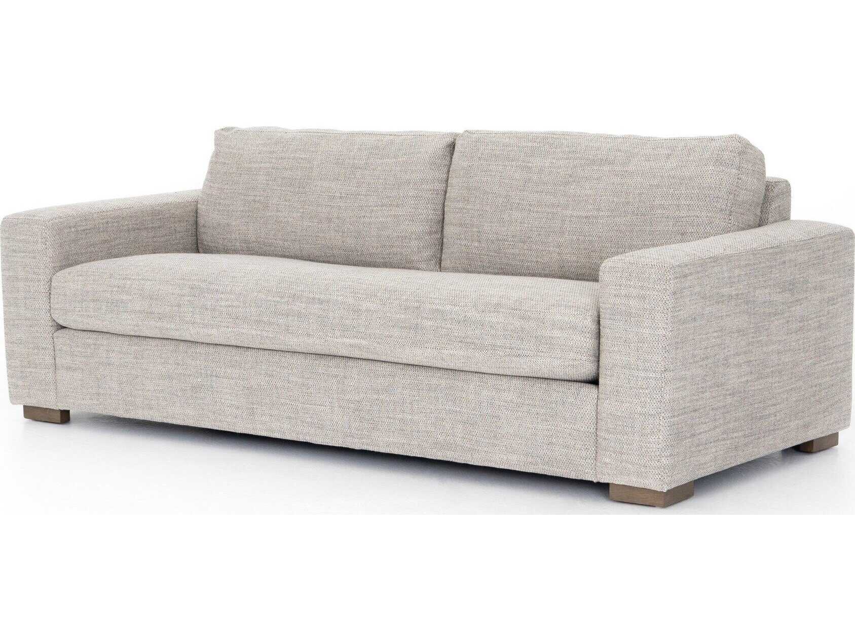 Four Hands Kensington Boone Thames Coal Washed Espresso Gray Upholstered Sofa