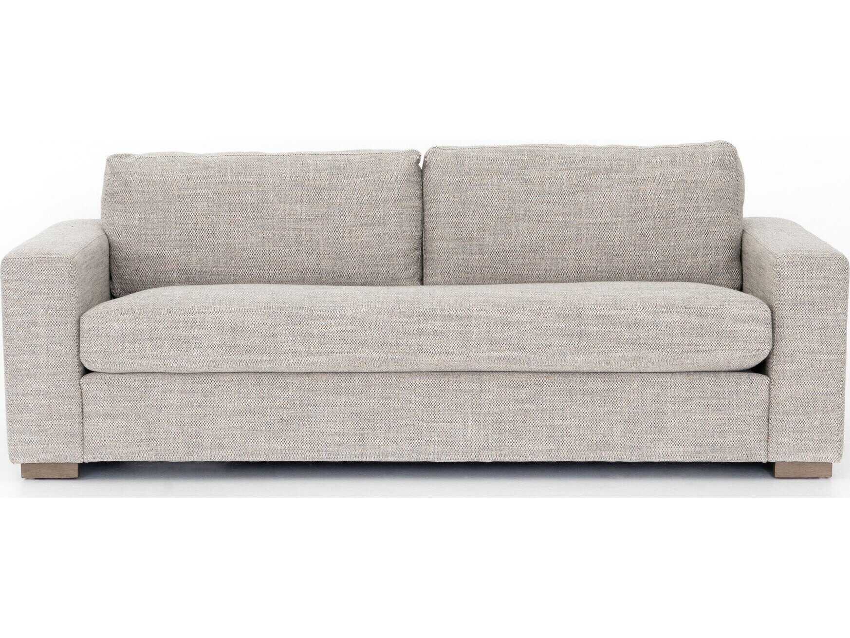 Four Hands Kensington Boone Thames Coal Washed Espresso Gray Upholstered Sofa