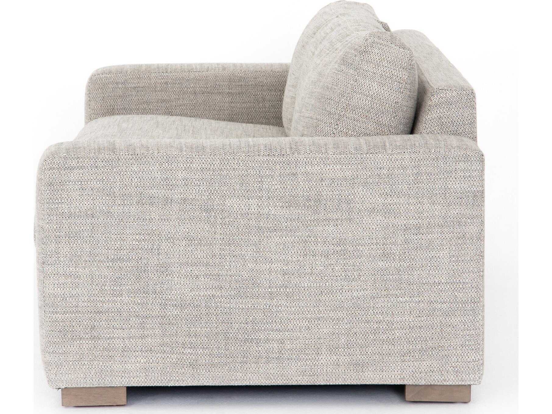 Four Hands Kensington Boone Thames Coal Washed Espresso Gray Upholstered Sofa