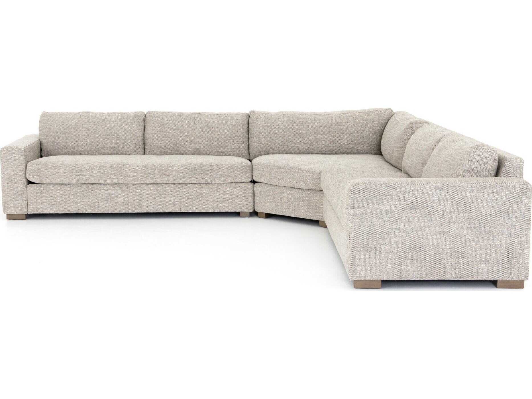 Four Hands Kensington Boone 3 - Piece Gray Upholstered Sectional Sofa