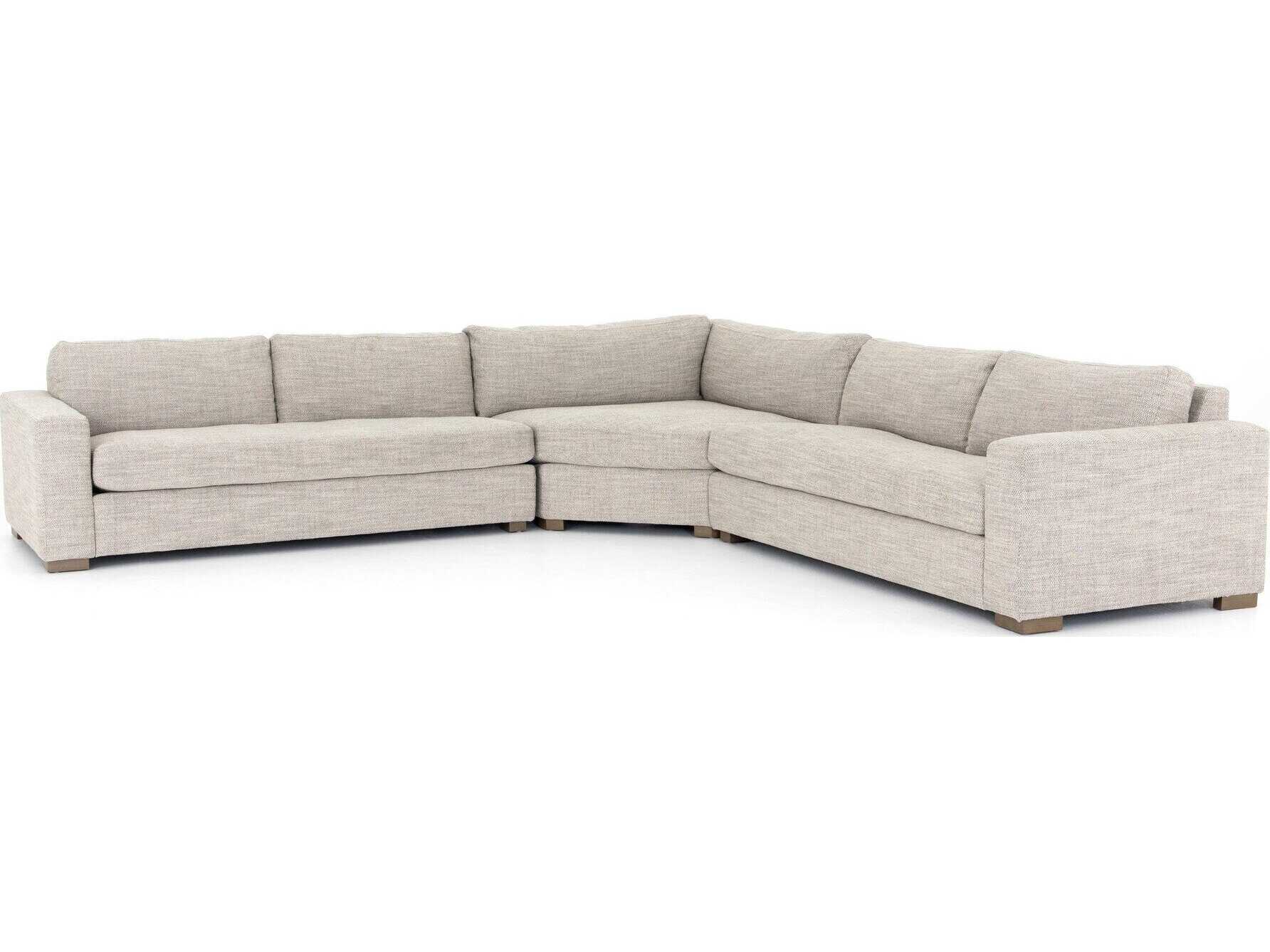 Four Hands Kensington Boone 3 - Piece Gray Upholstered Sectional Sofa