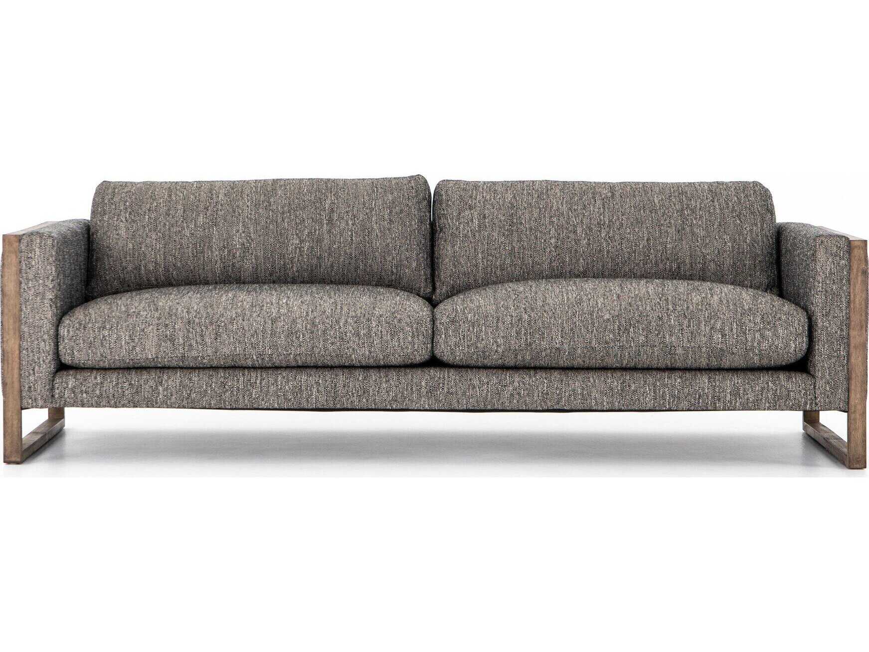 Four Hands Kensington Otis Arden Charcoal Distressed Natural Gray Upholstered Sofa