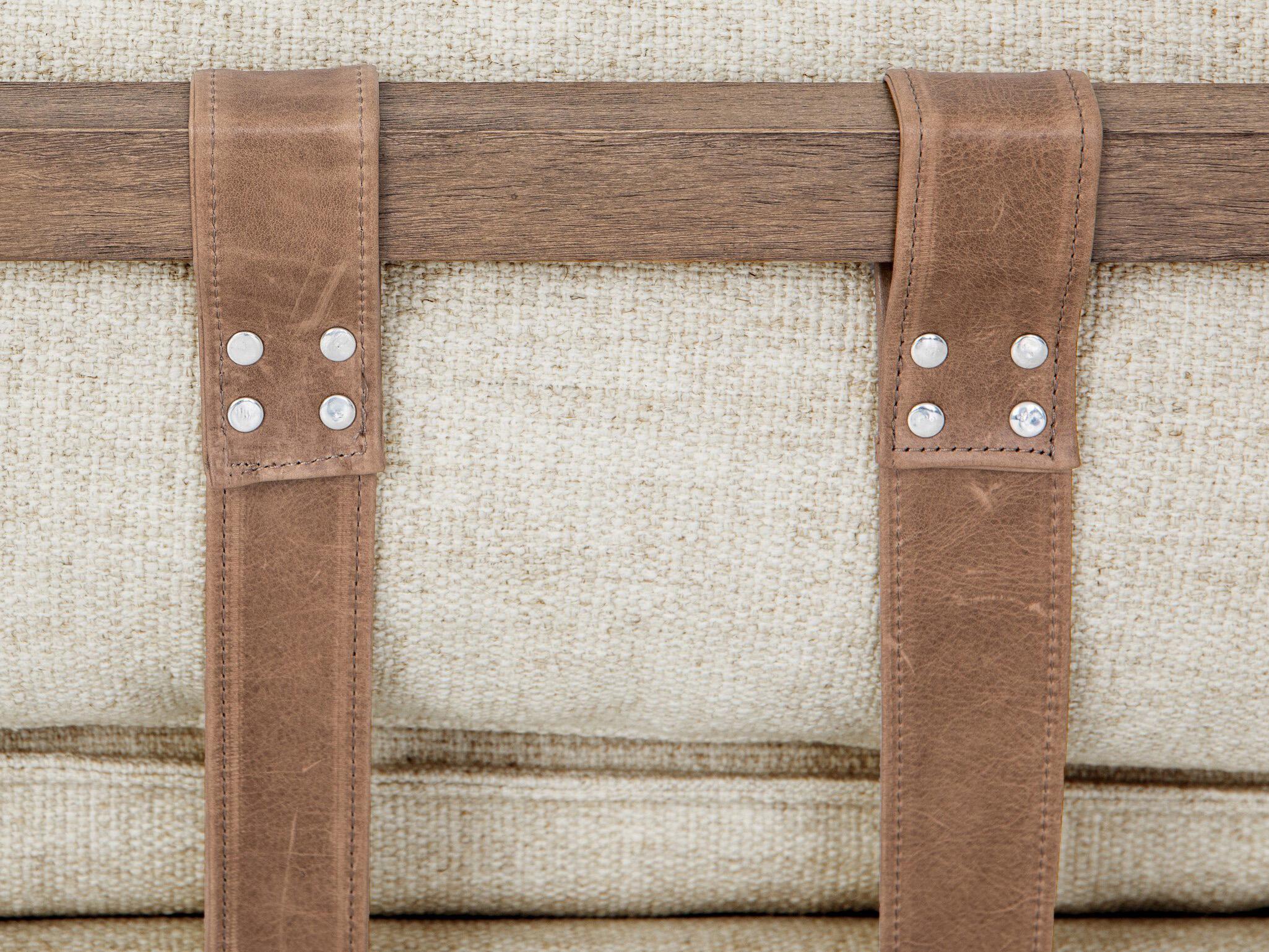 Luxecor Globetrotter Kerry Thames Cream Distressed Natural Dakota Warm Taupe Upholstered Chaise