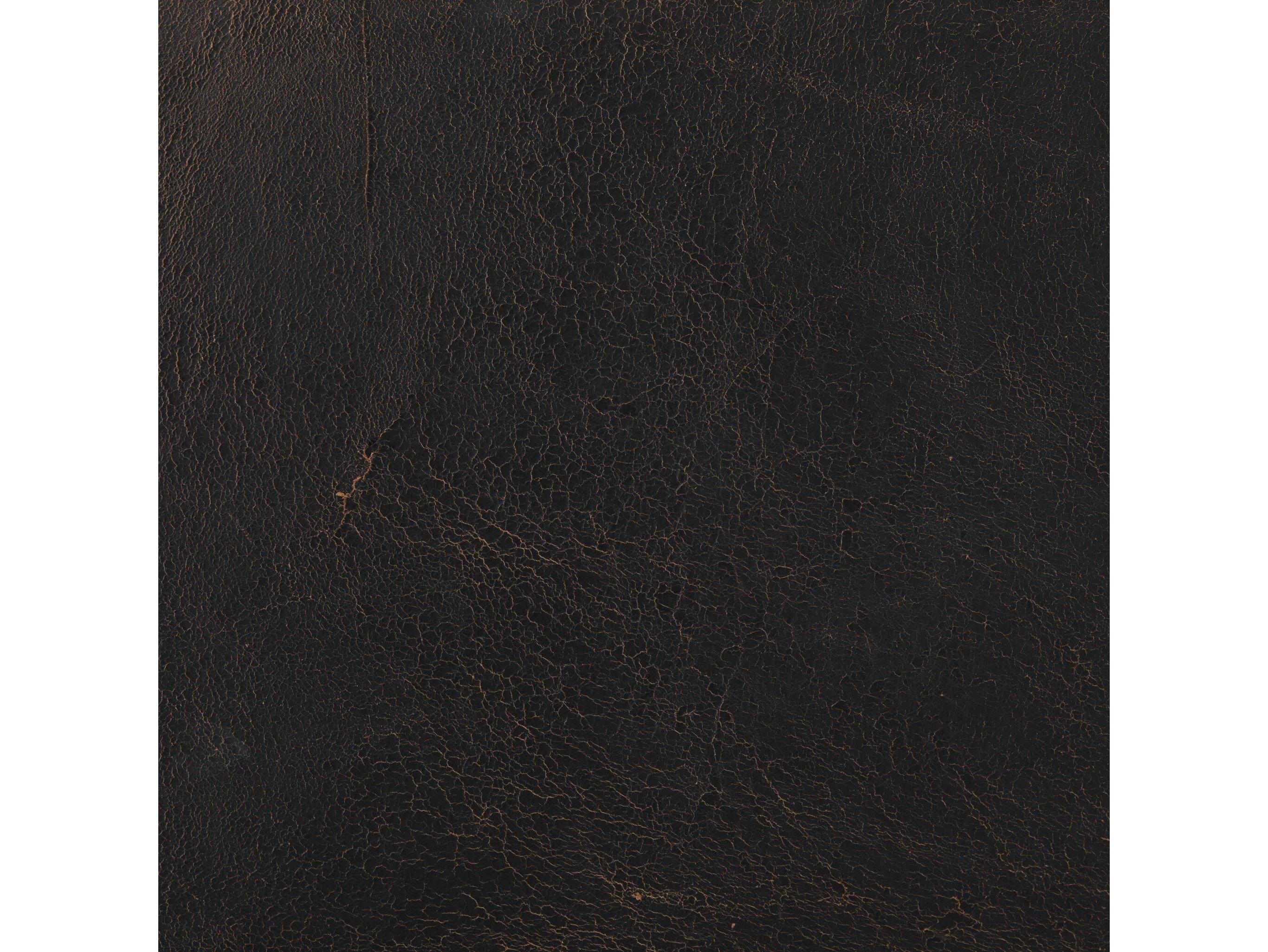 Four Hands Kensington Maxx Swivel Black Leather Club Chair