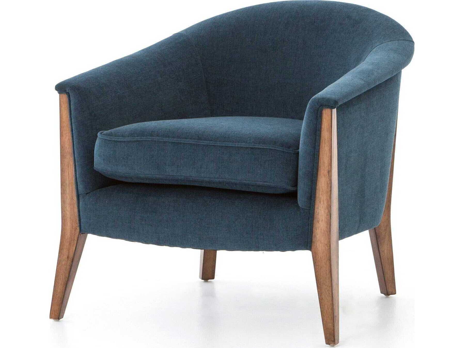 Four Hands Kensington Nomad Blue Fabric Accent Chair