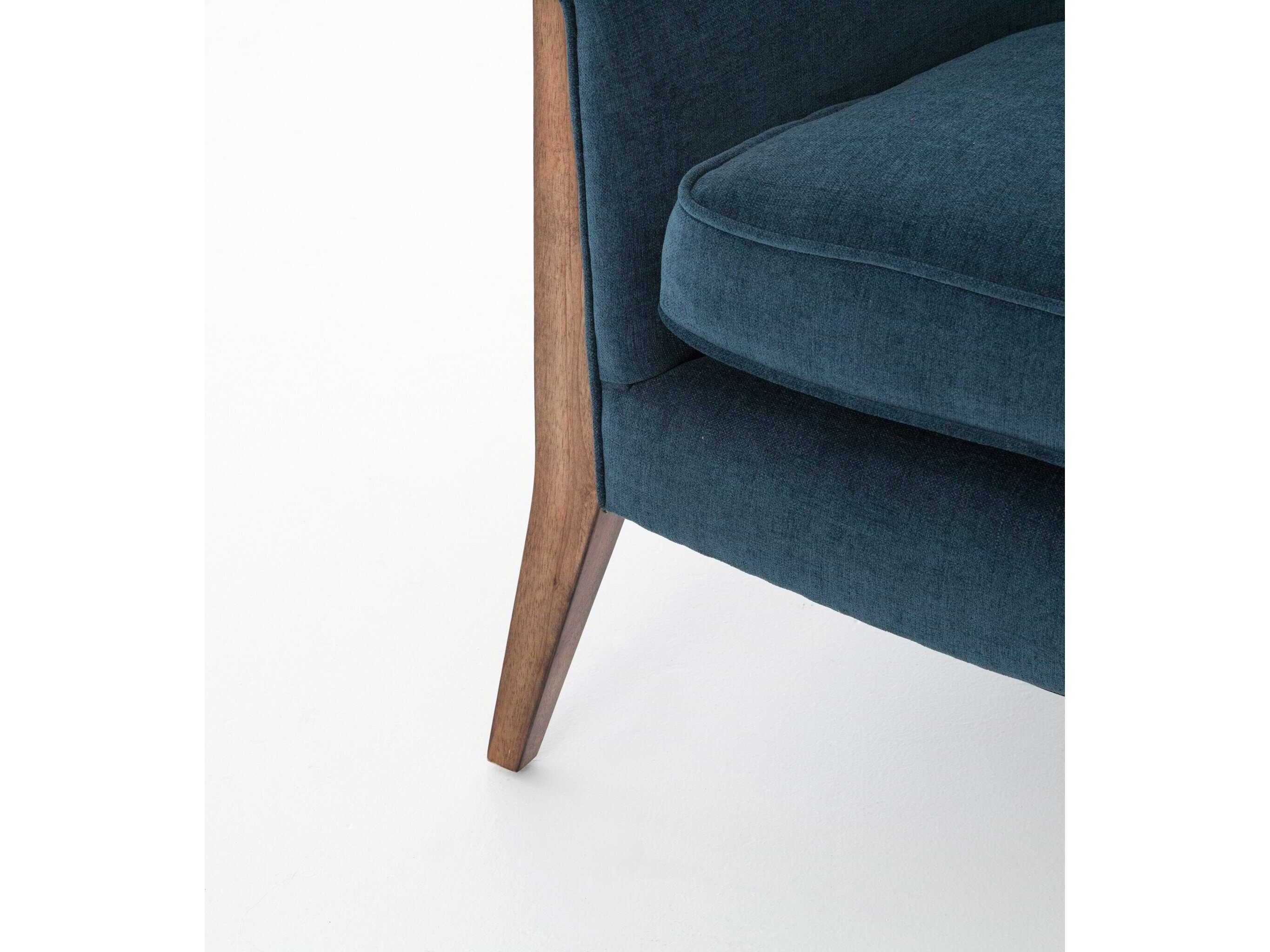 Four Hands Kensington Nomad Blue Fabric Accent Chair