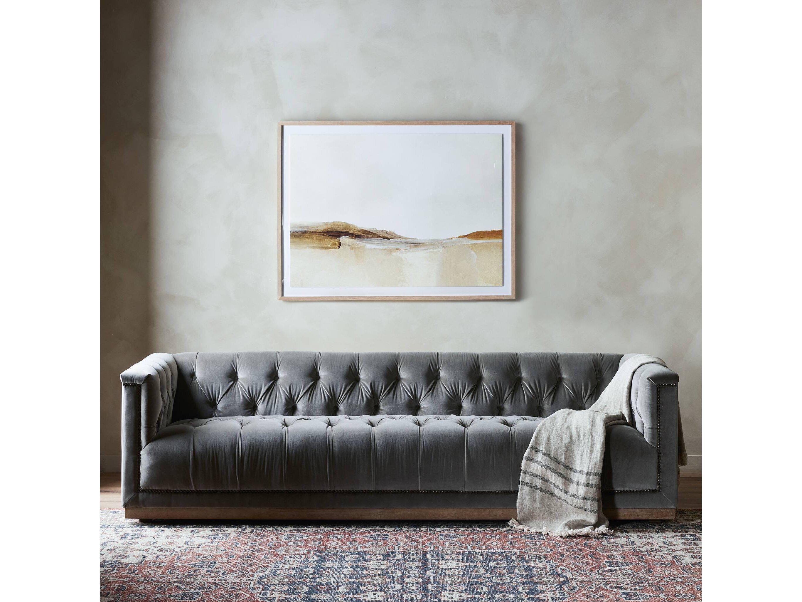 Four Hands Kensington Maxx Sapphire Birch 95" Sofa