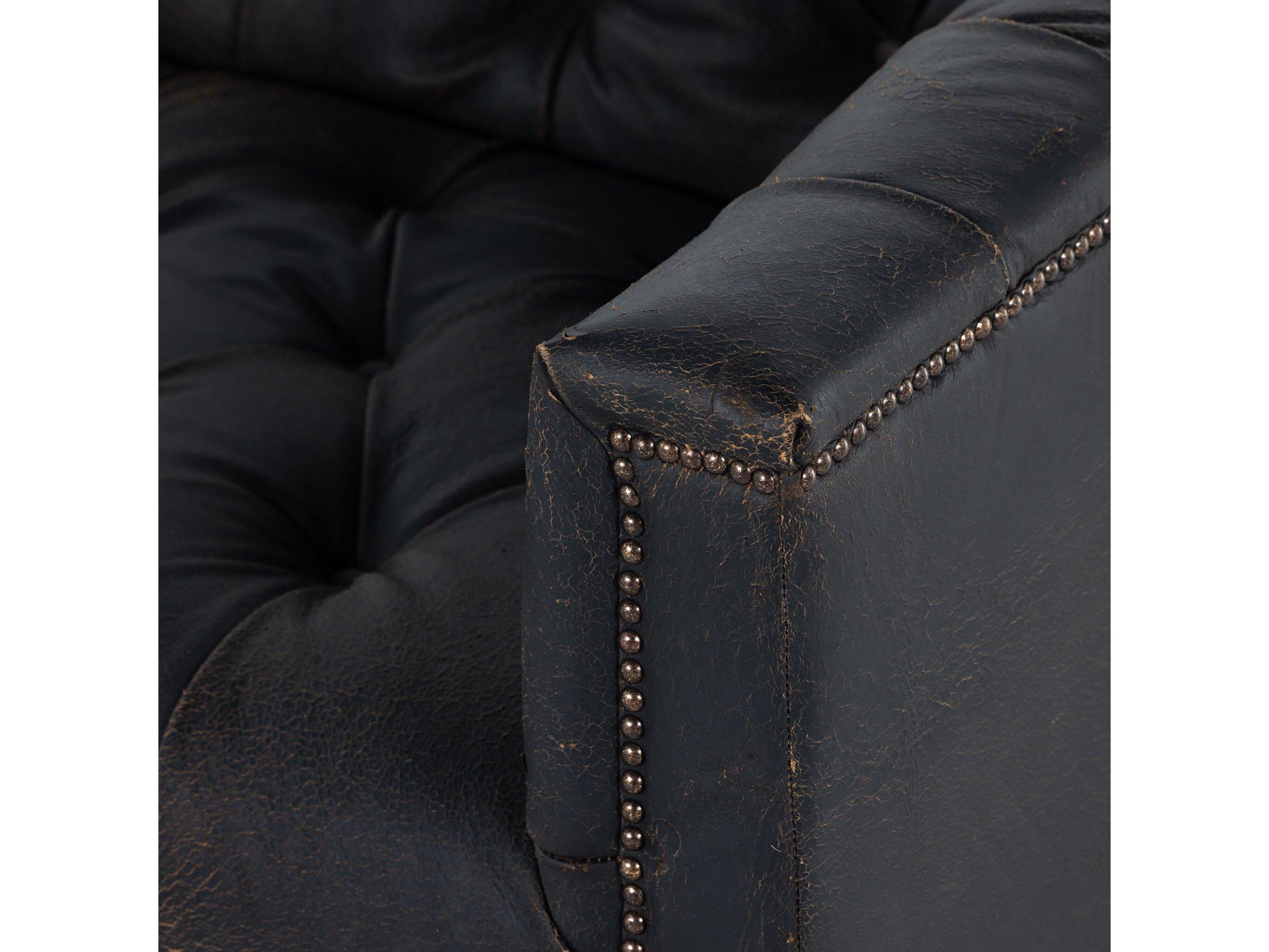 Luxecor Globetrotter Maxx Destroyed Black 95" Sofa