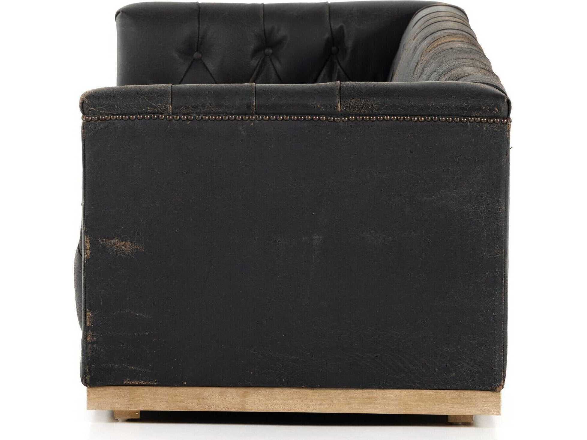 Luxecor Globetrotter Maxx Destroyed Black 95" Sofa