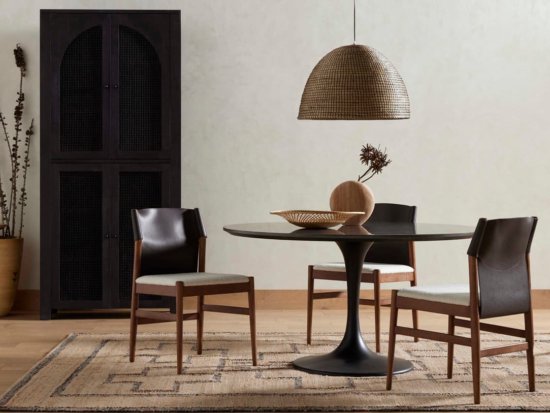 Four Hands Hughes Oak Wood Dining Room Set