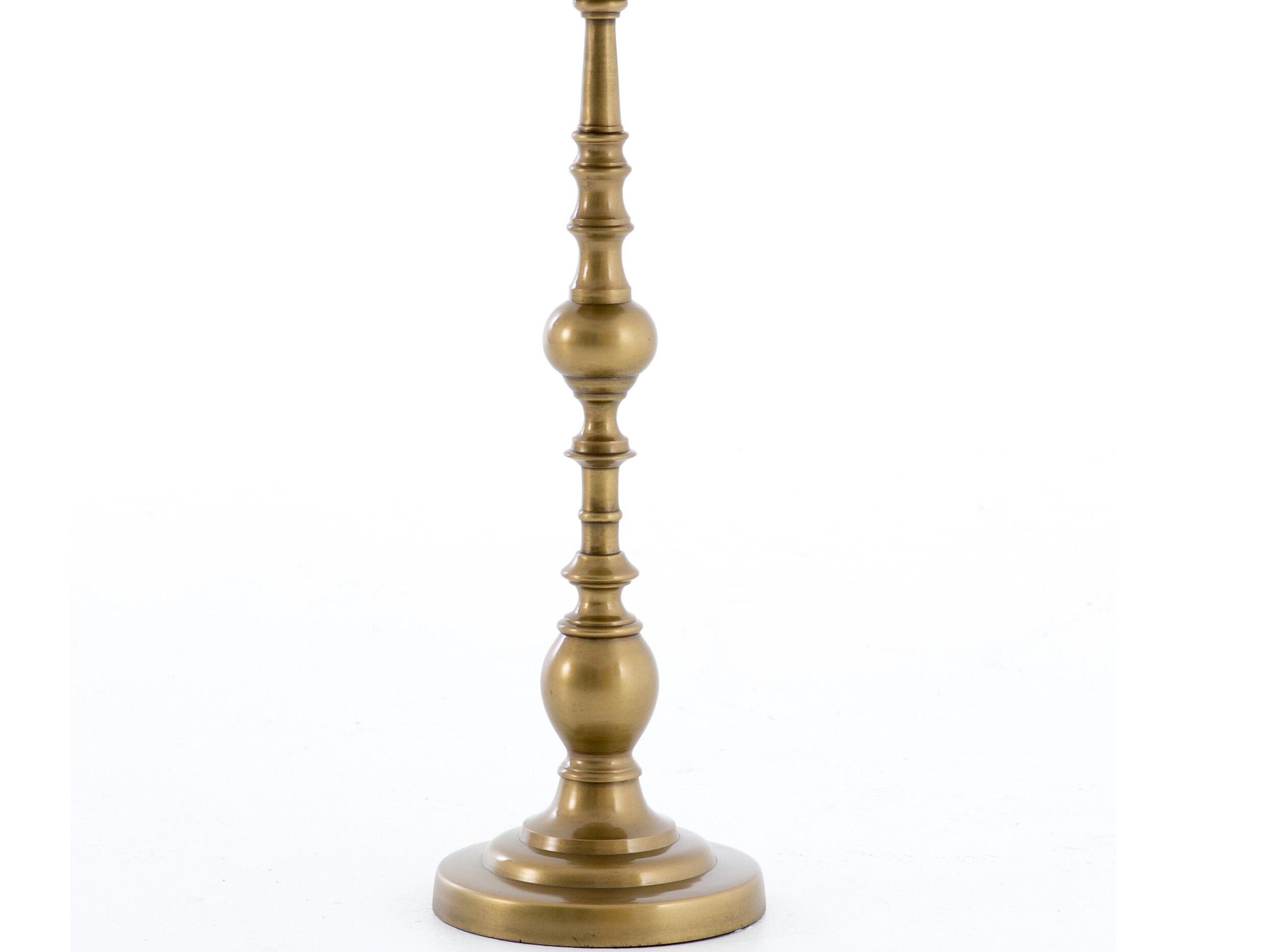 Four Hands Asher Calhoun Round Metal Antique Brass End Table