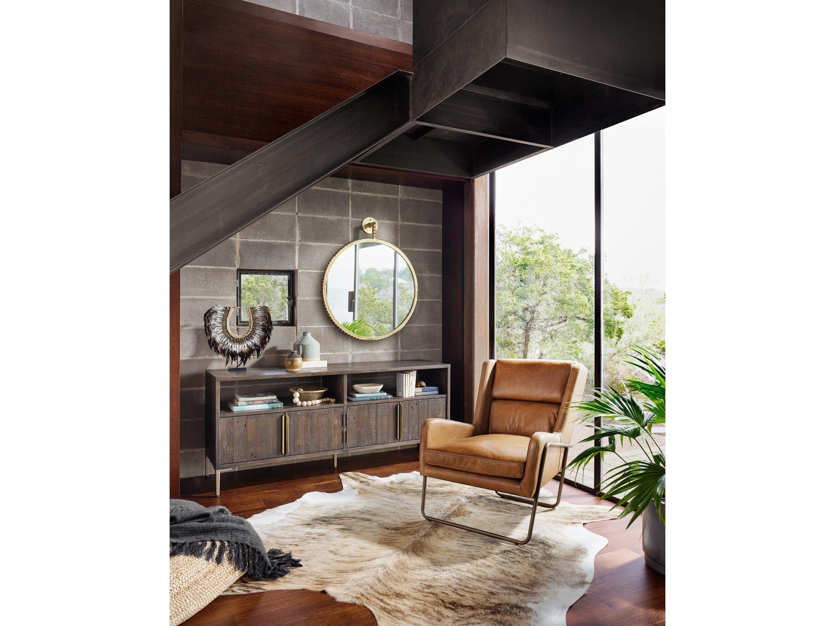 Four Hands Camden Cru Round Wall Mirror