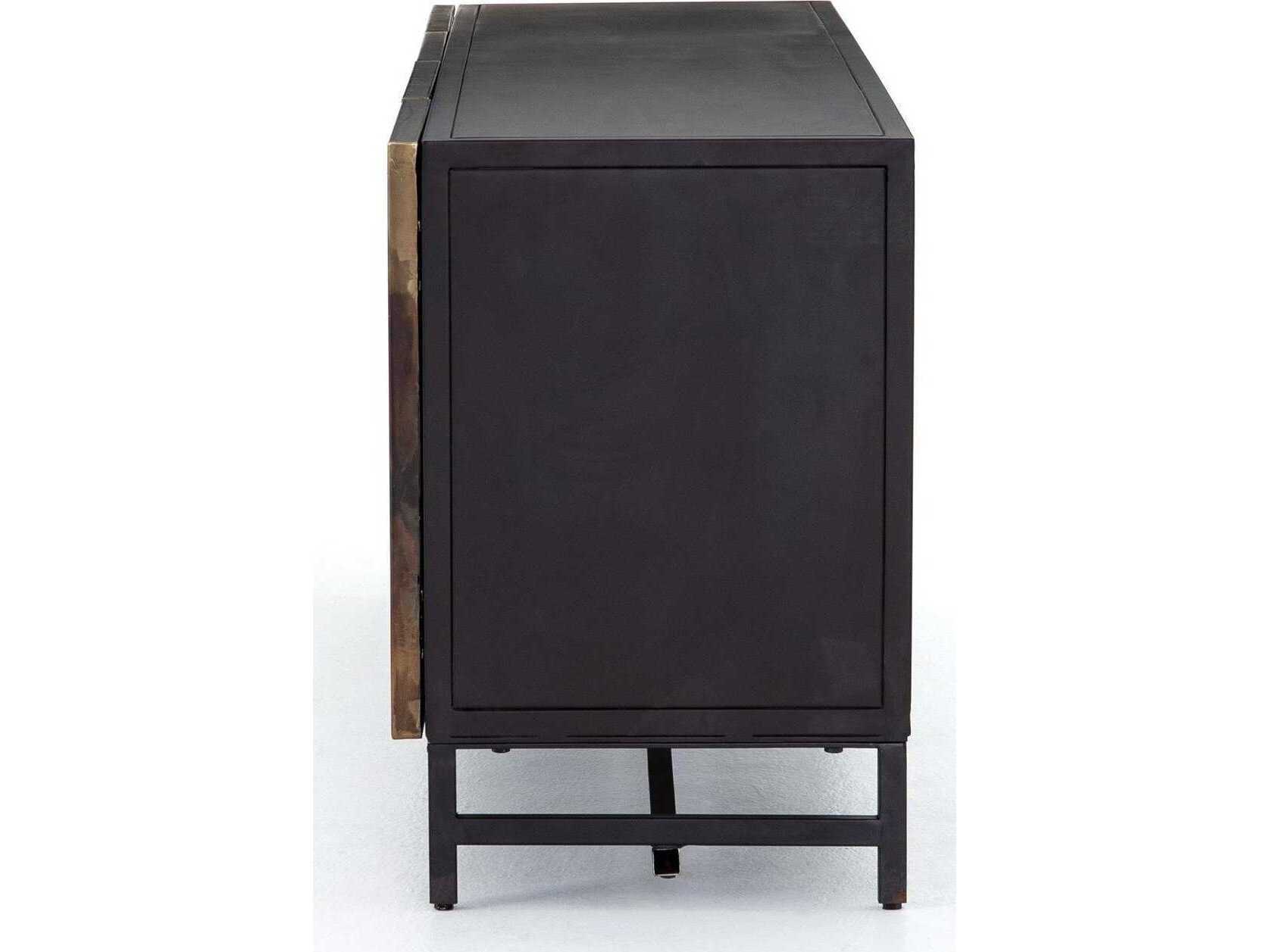 Four Hands Element Stormy 72" Distressed Ombre Aged Brown Media Console