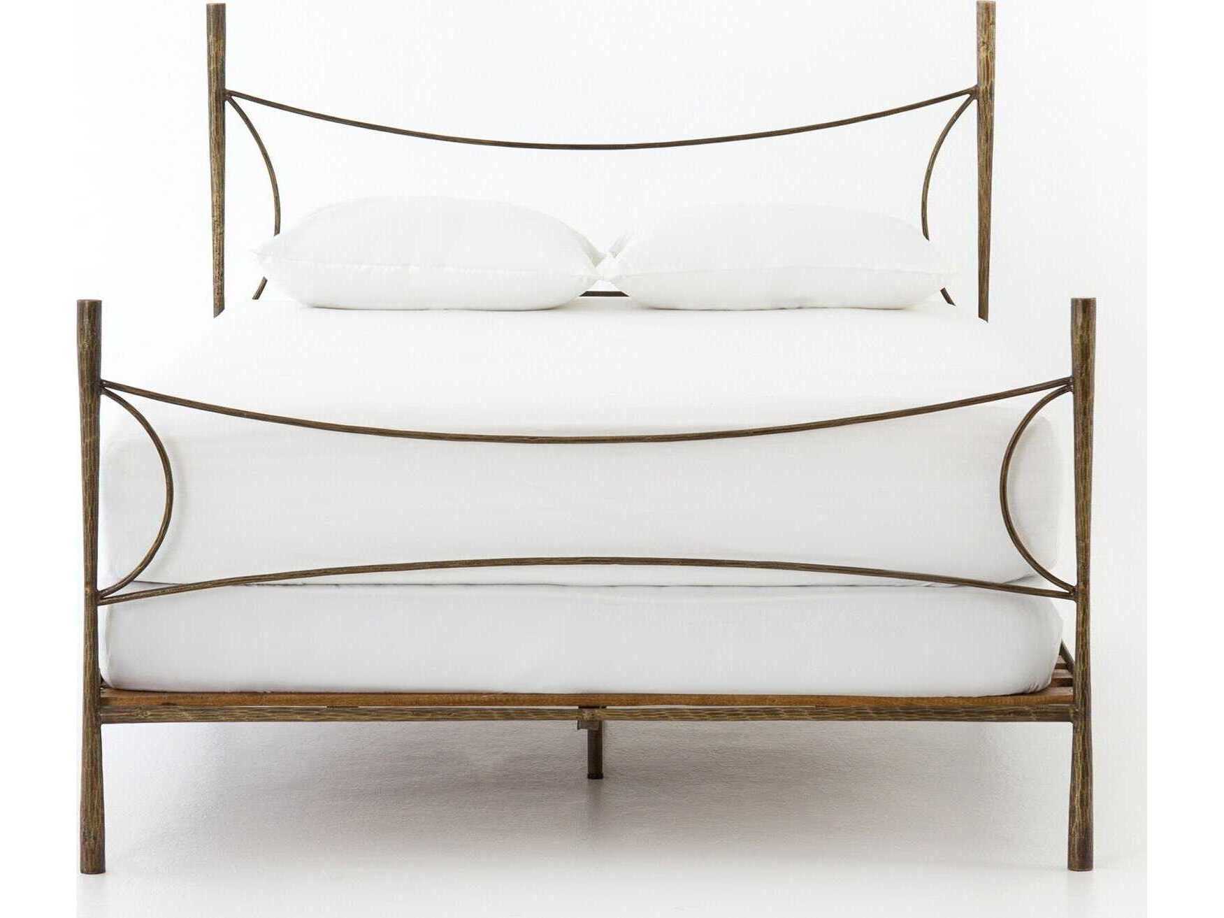 Four Hands Element Westwood Antique Brass King Platform Bed