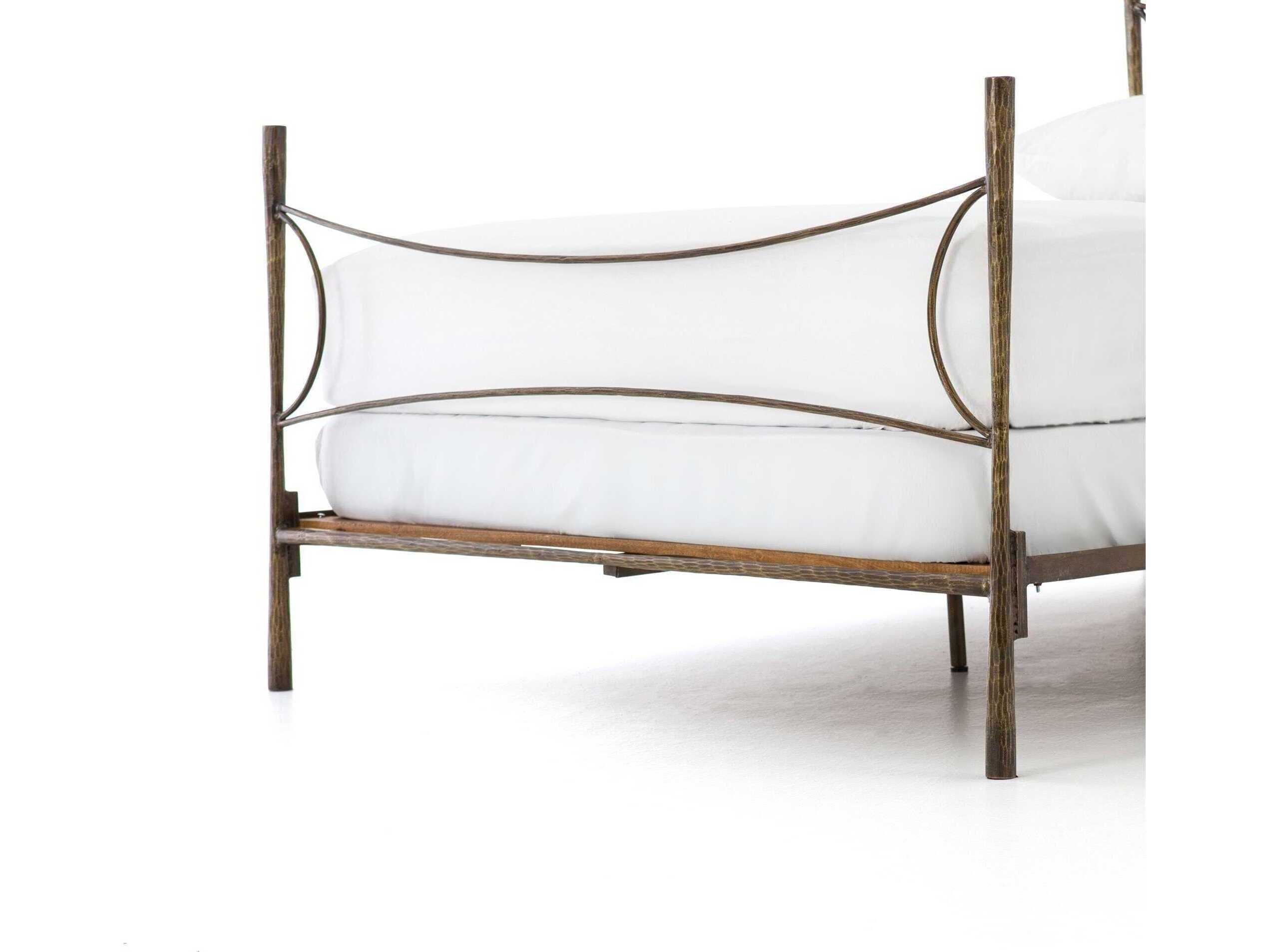 Four Hands Element Westwood Antique Brass King Platform Bed