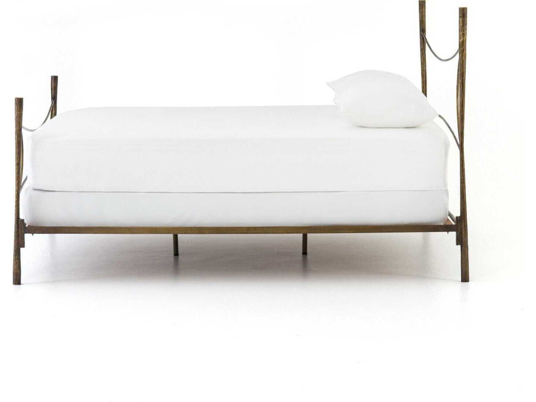 Four Hands Element Westwood Antique Brass Queen Platform Bed