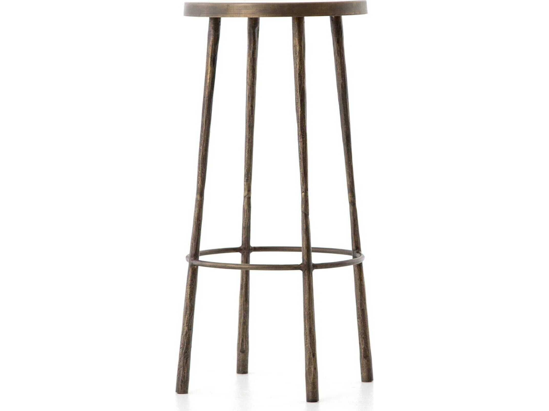 Four Hands Element Westwood Antique Brass Bar Stool
