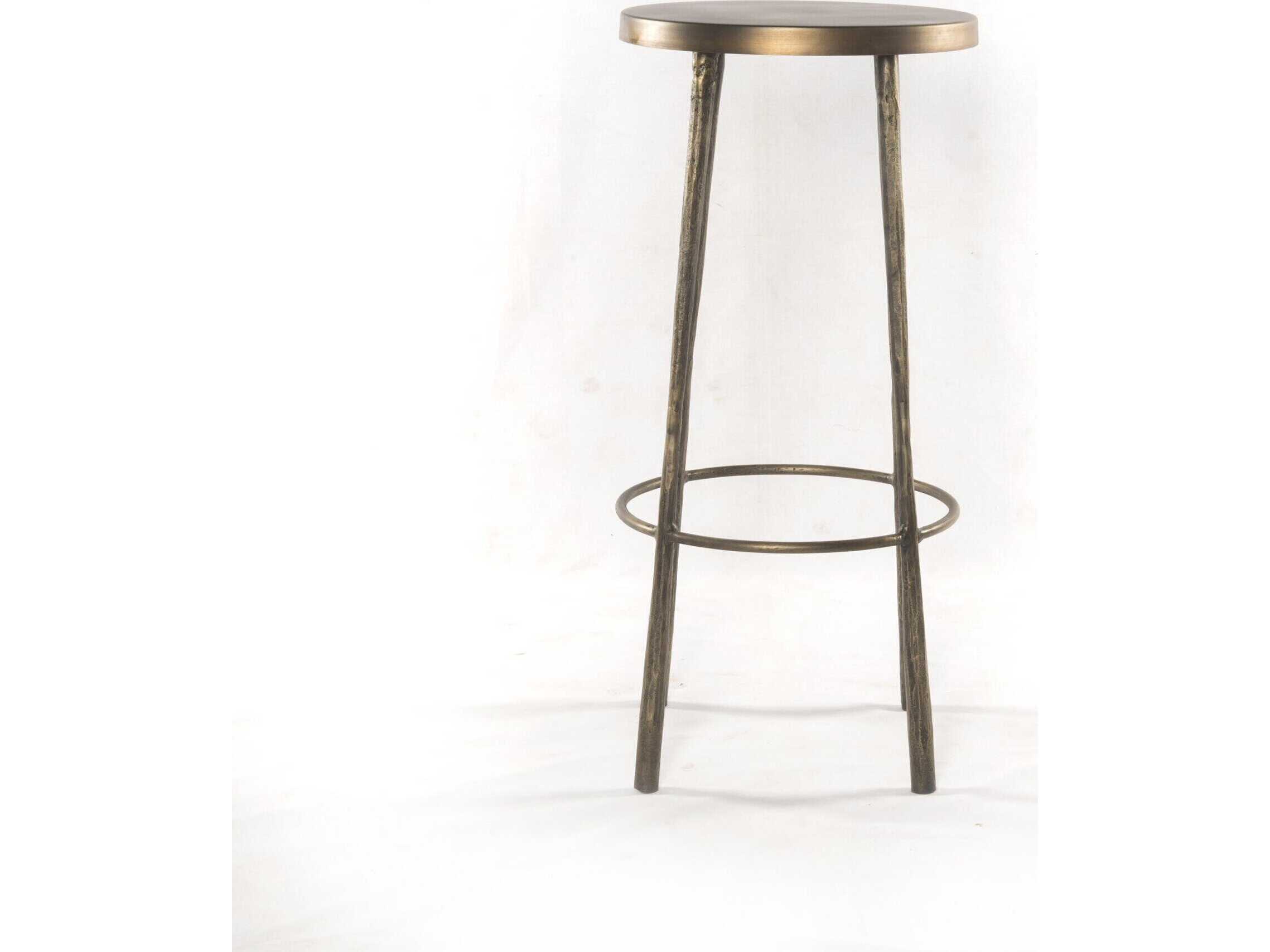 Four Hands Element Westwood Antique Brass Bar Stool