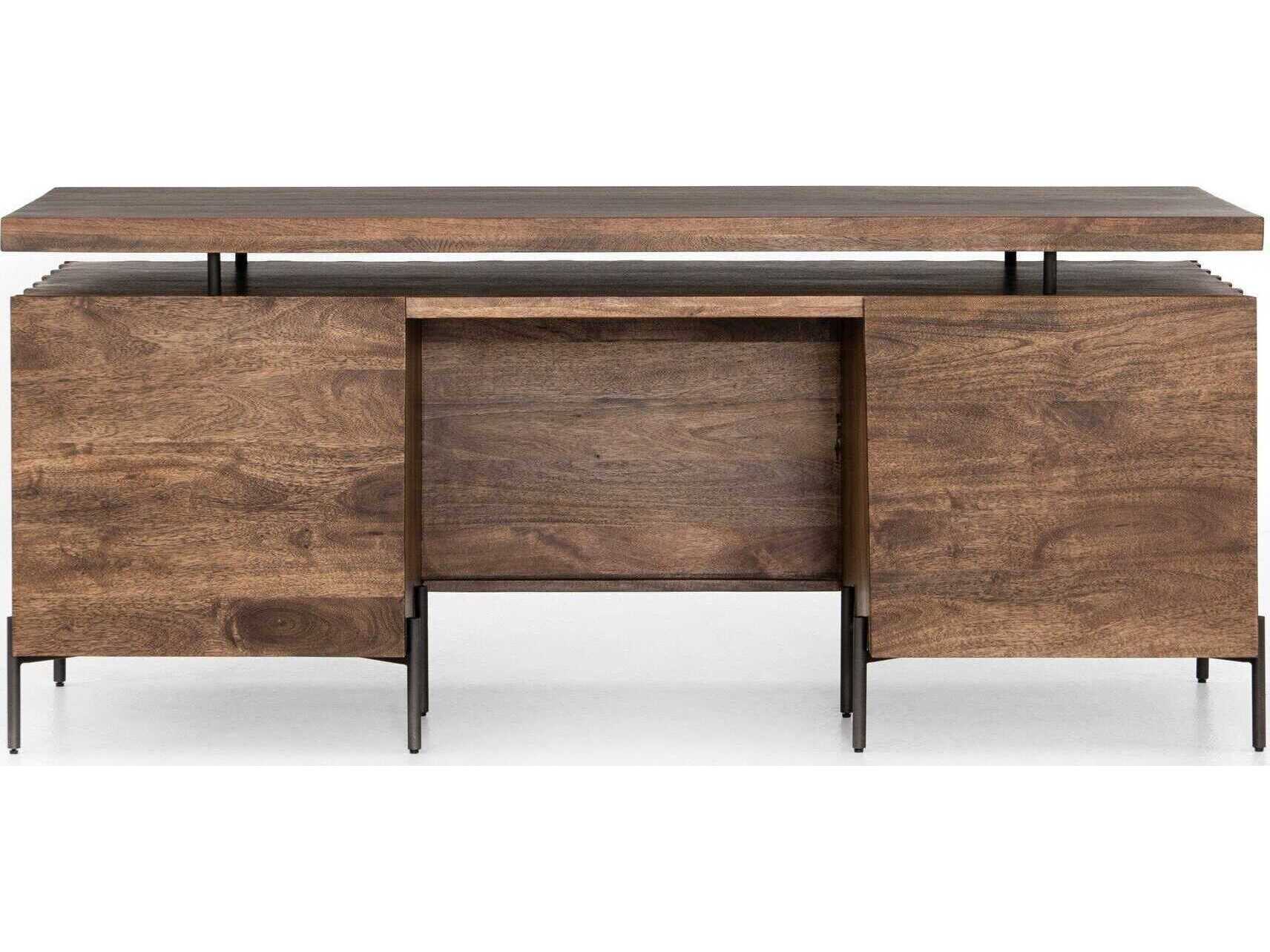 Four Hands Fallon Raffael Brown Mango Wood Executive Desk