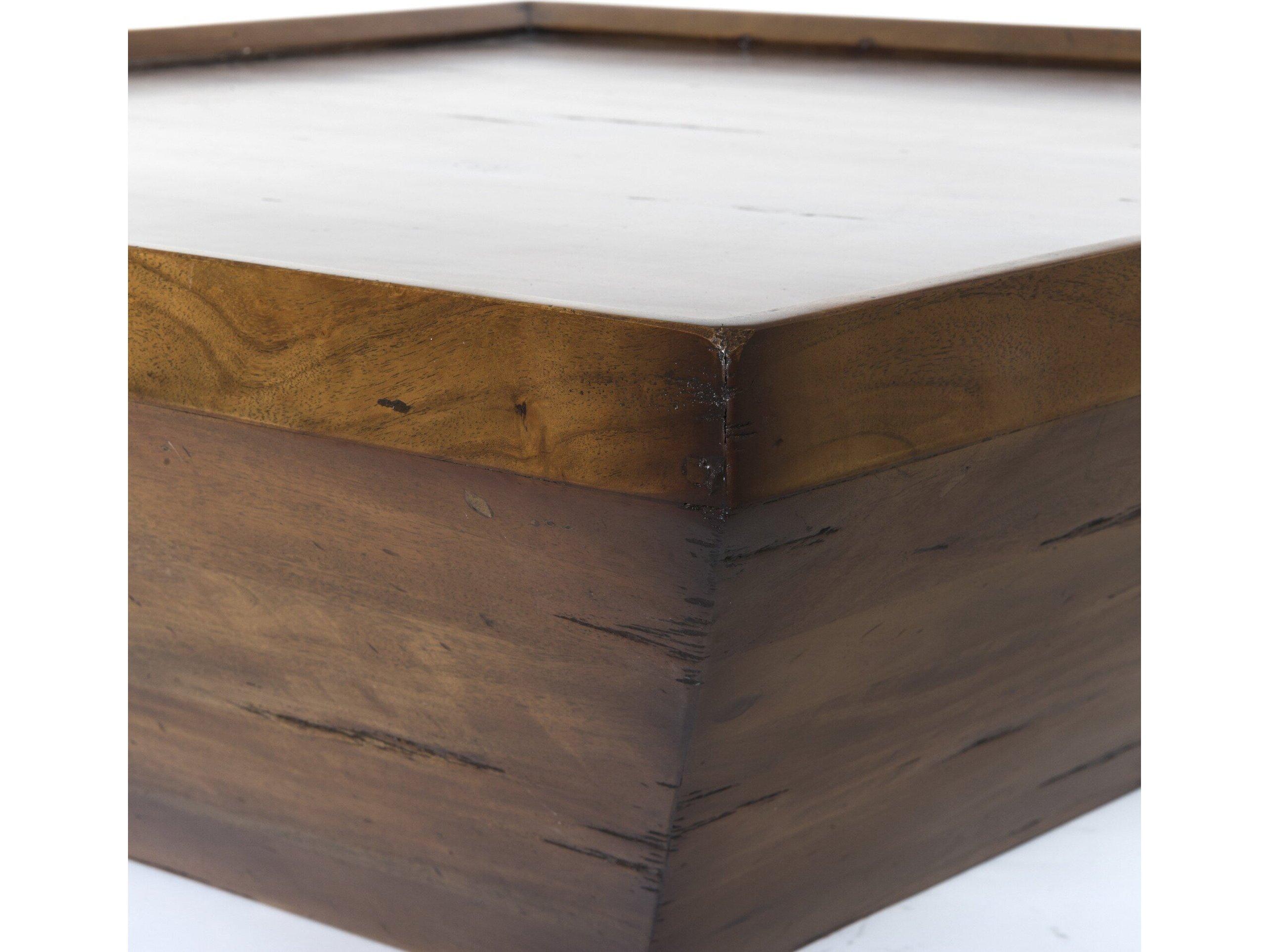Four Hands Harmon Drake Square Reclaimed Fruitwood Coffee Table