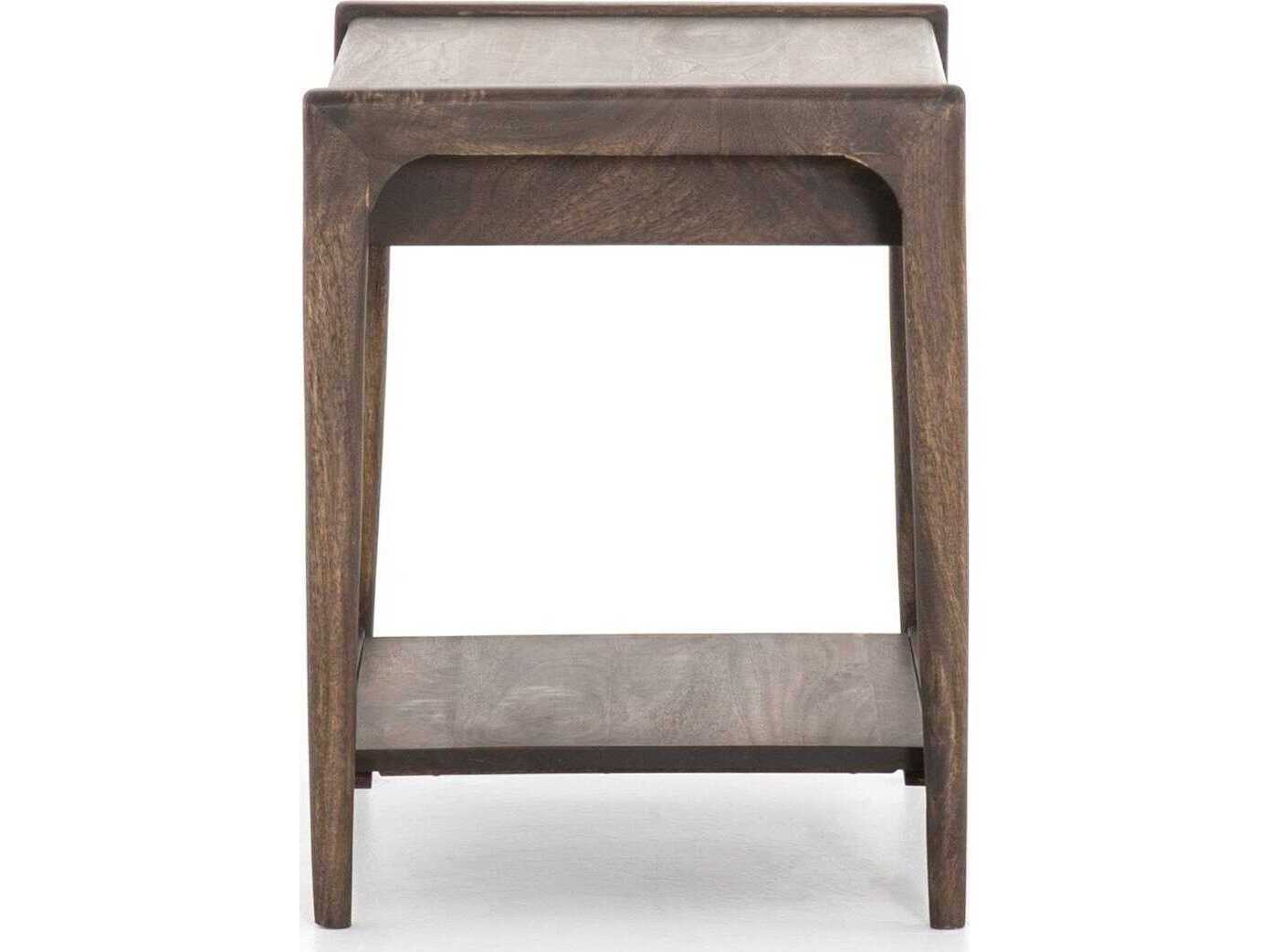 Four Hands Harmon Valeria Rectangular Wood Aged Brown End Table