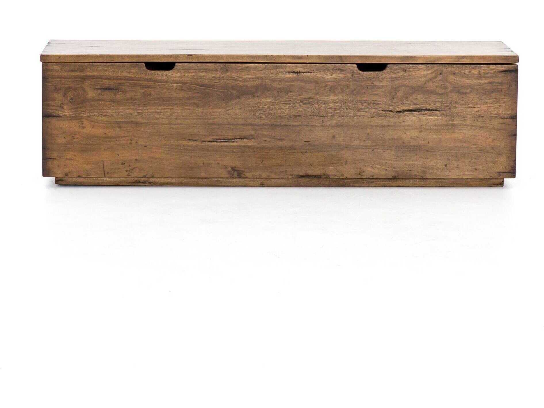 Four Hands Harmon Reclaimed Fruitwood Brown Storage Trunk