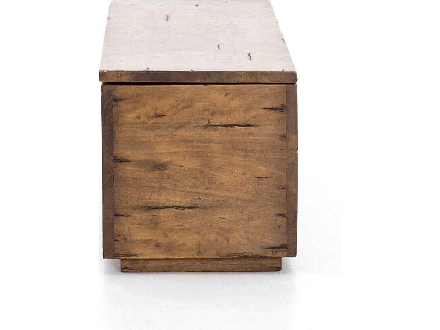 Four Hands Harmon Reclaimed Fruitwood Brown Storage Trunk