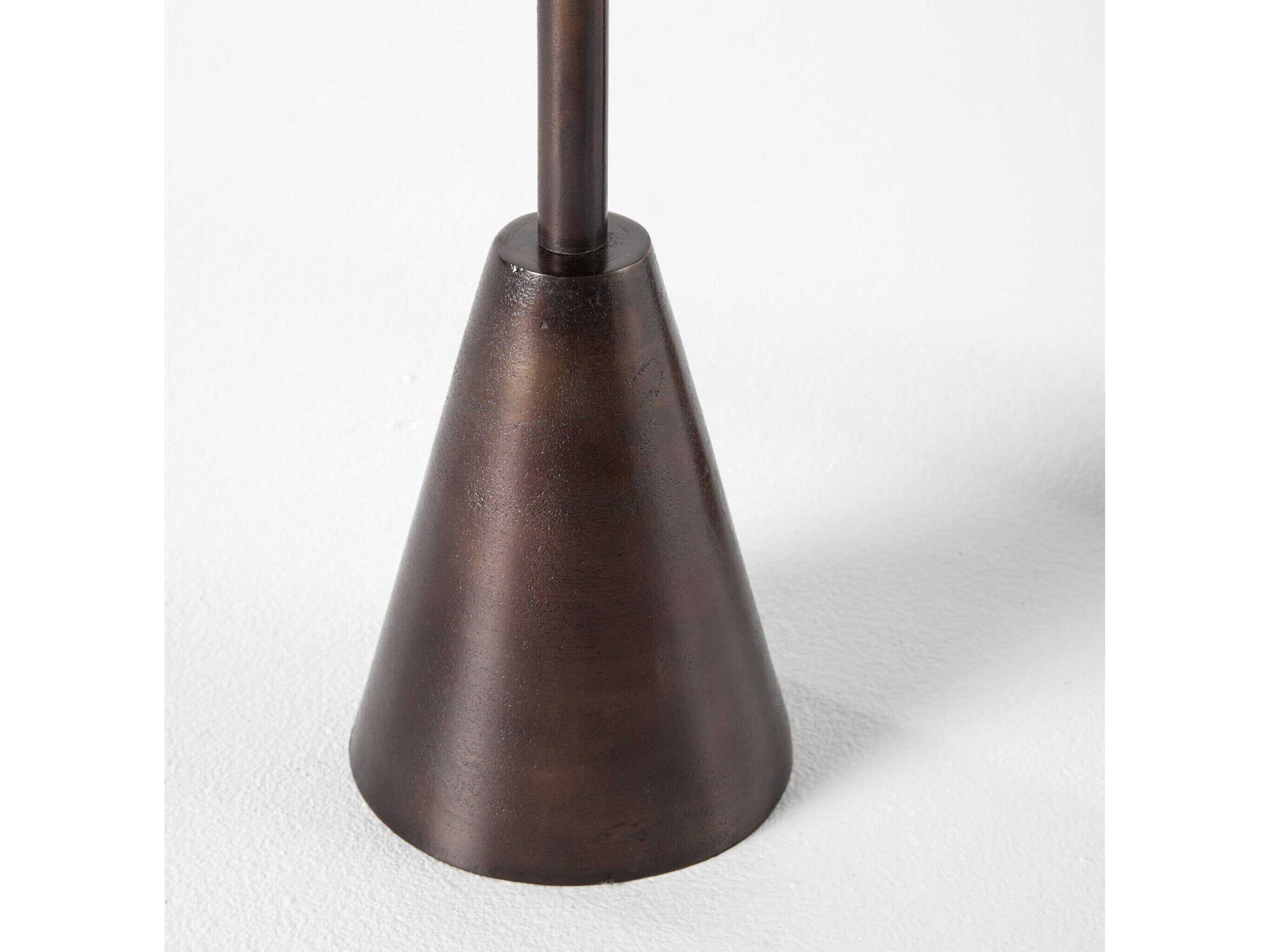 Four Hands Marlow Frisco Round Metal Antique Rust End Table