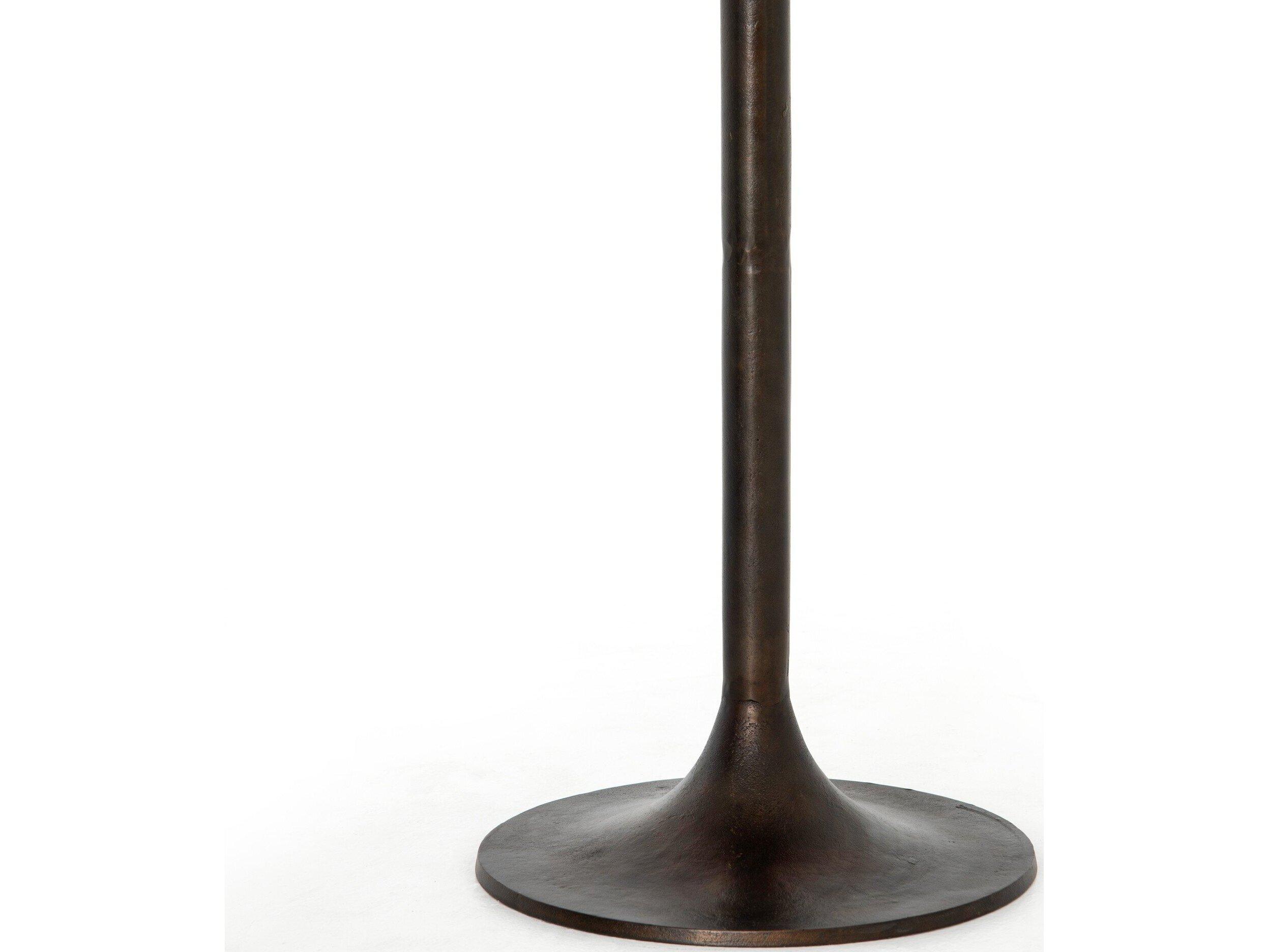 Four Hands Marlow Antique Rust Round Metal Bar Table