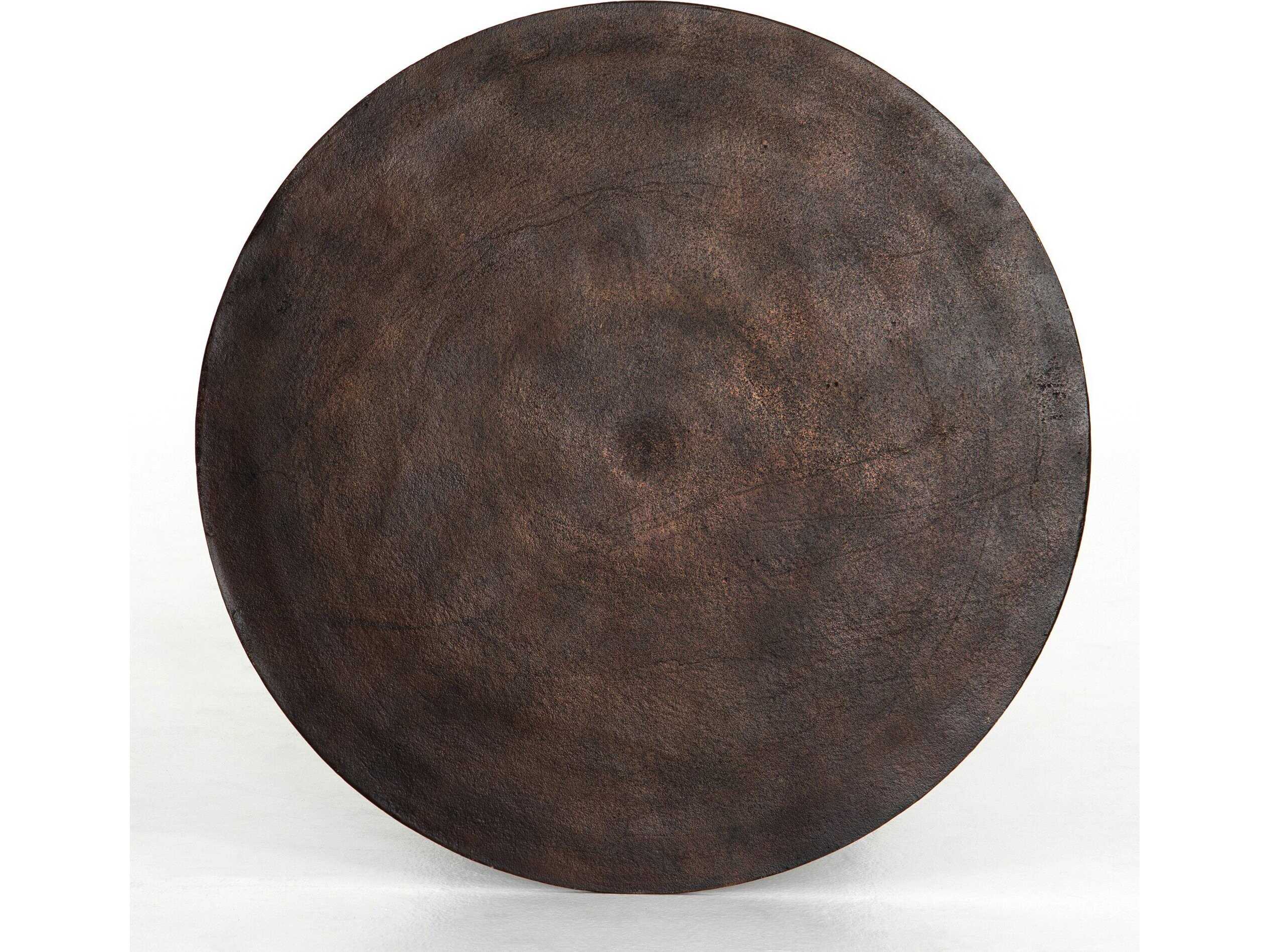 Four Hands Marlow Antique Rust Round Metal Bar Table